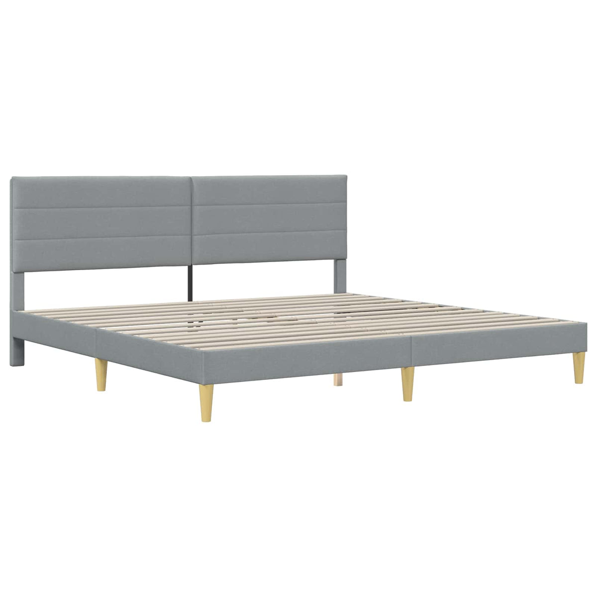 Krevetna konstrukcija Svjetlosiva 200 x 200 cm Tkanina