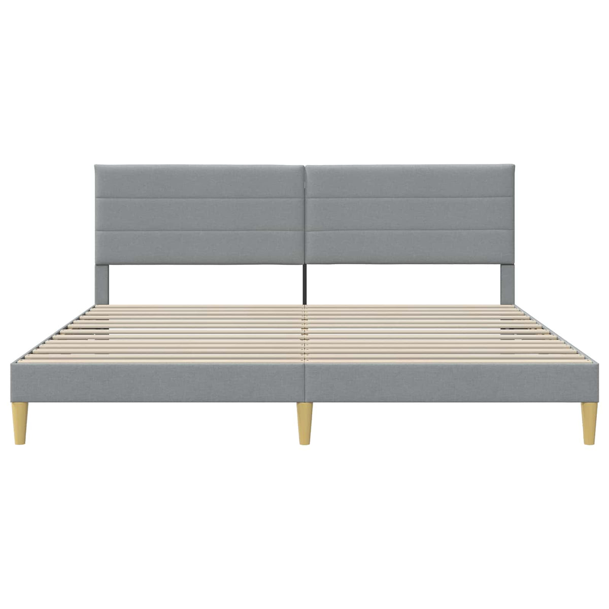 Krevetna konstrukcija Svjetlosiva 200 x 200 cm Tkanina