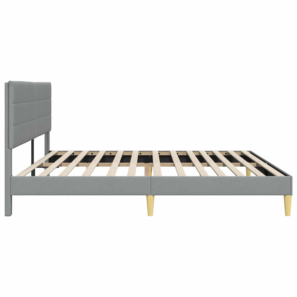 Krevetna konstrukcija Svjetlosiva 200 x 200 cm Tkanina