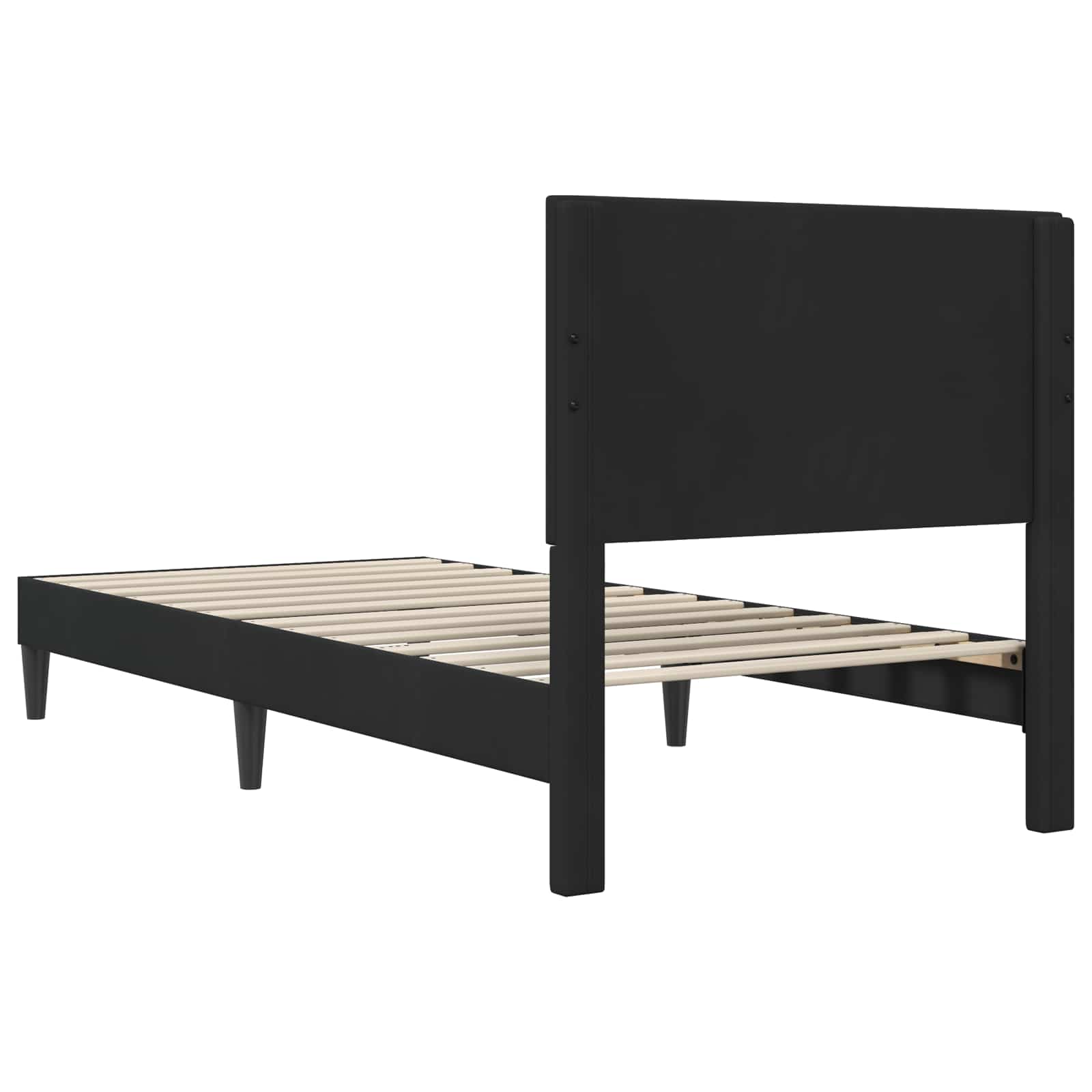 Krevetna konstrukcija s uzglavljem Crna 80 x 200 cm Baršun