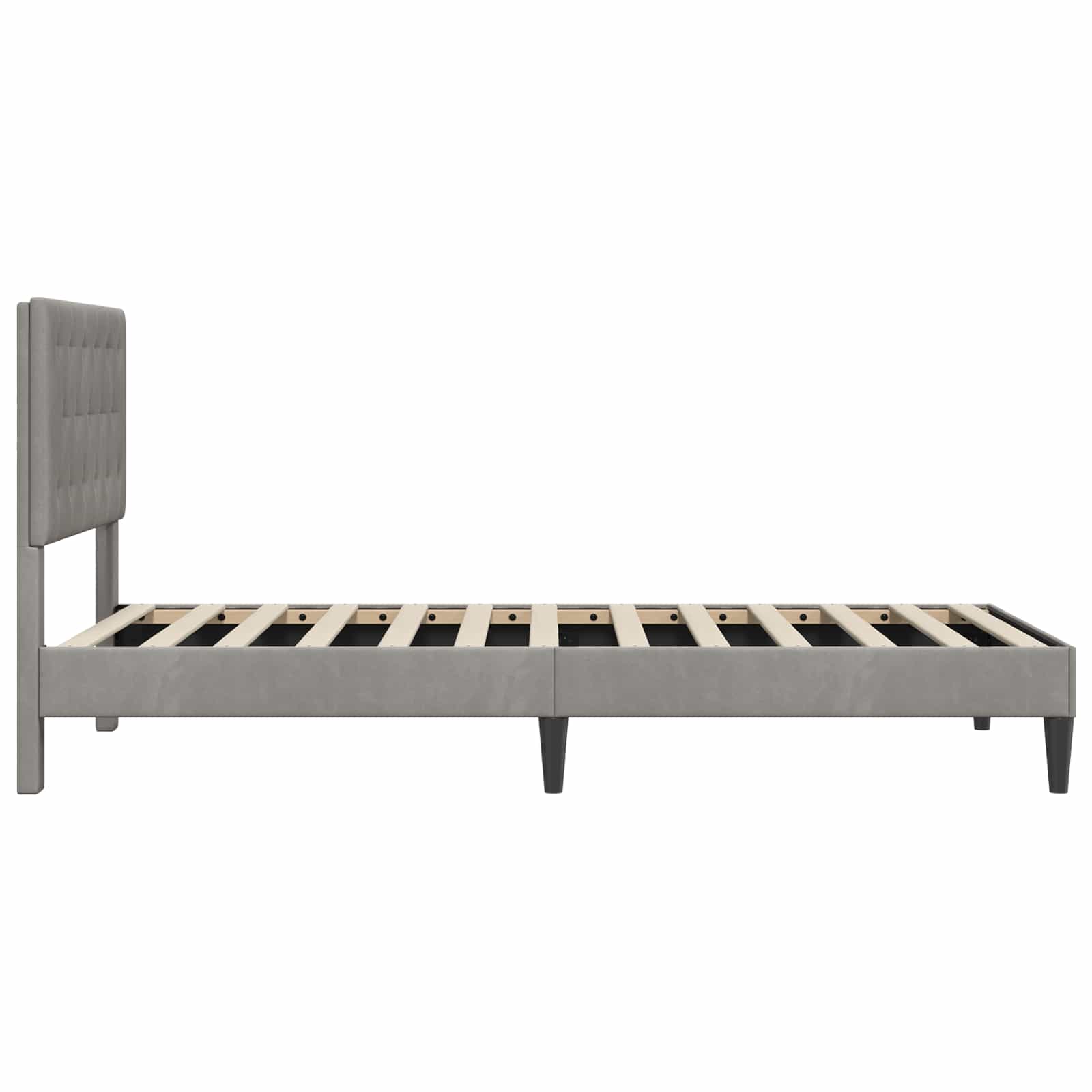 Krevetna konstrukcija Svjetlosiva 90 x 190 cm Baršun
