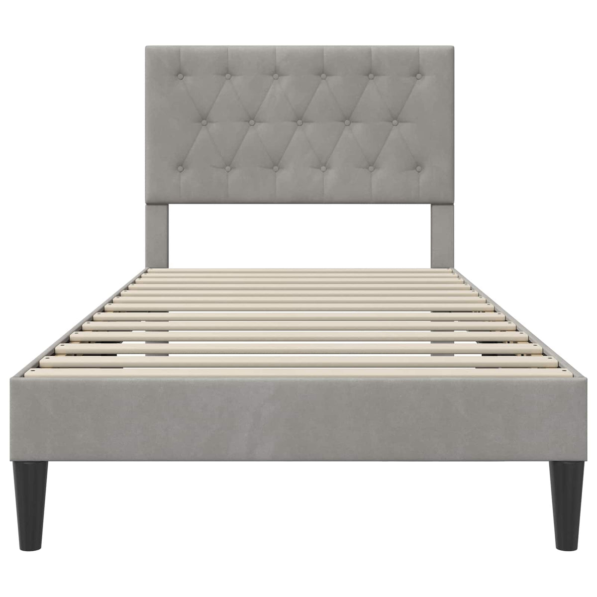 Krevetna konstrukcija Svjetlosiva 90 x 200 cm Baršun