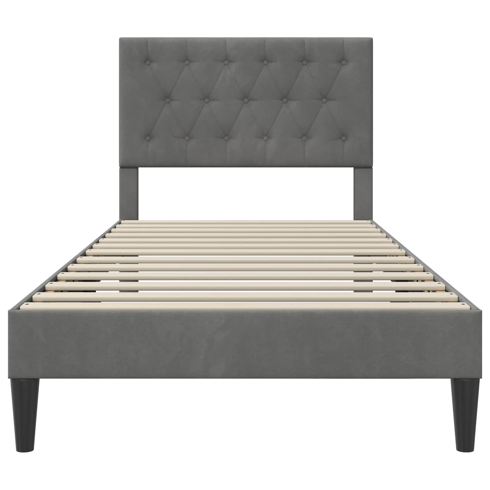 Krevetna konstrukcija Tamnosiva 100 x 200 cm Baršun