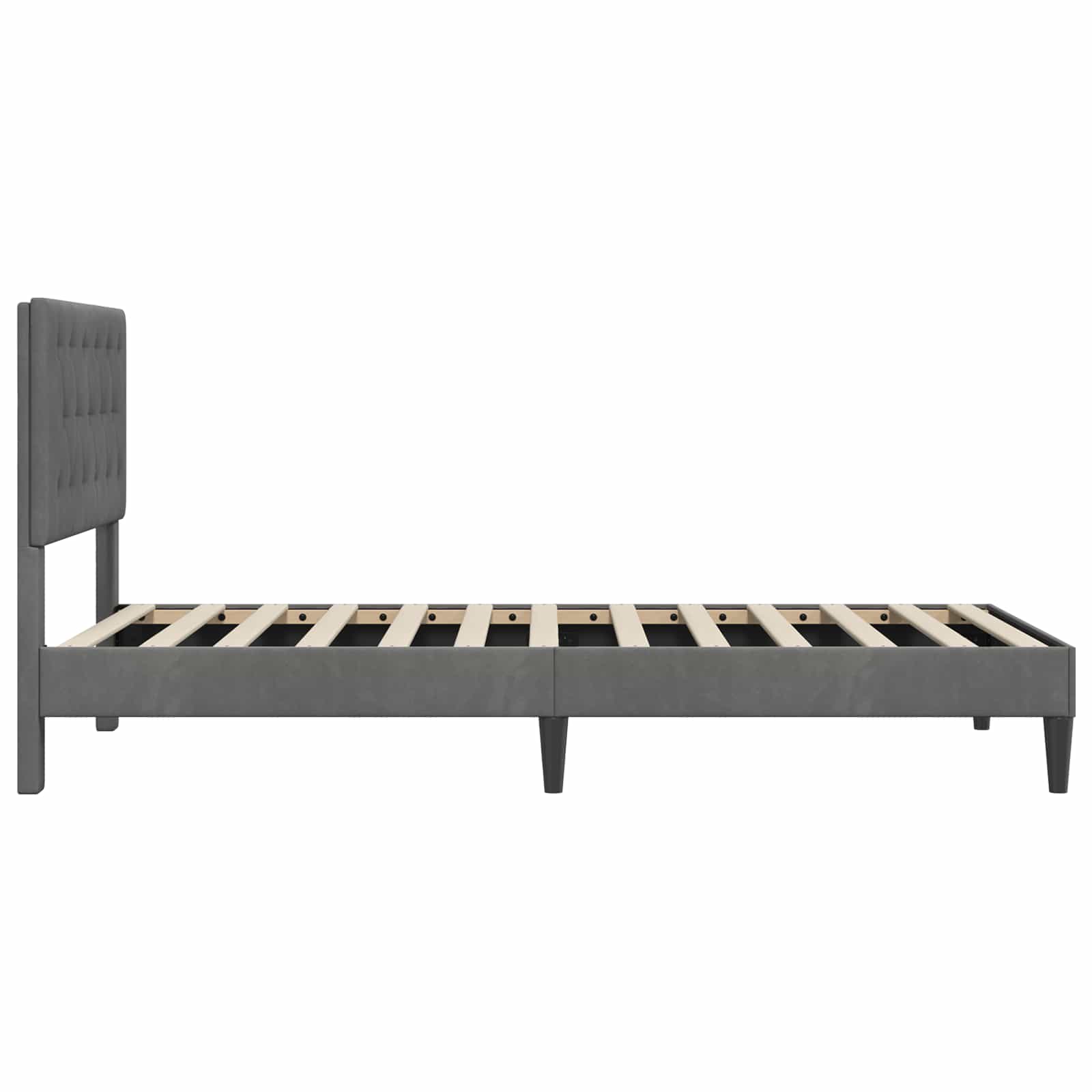 Krevetna konstrukcija Tamnosiva 100 x 200 cm Baršun