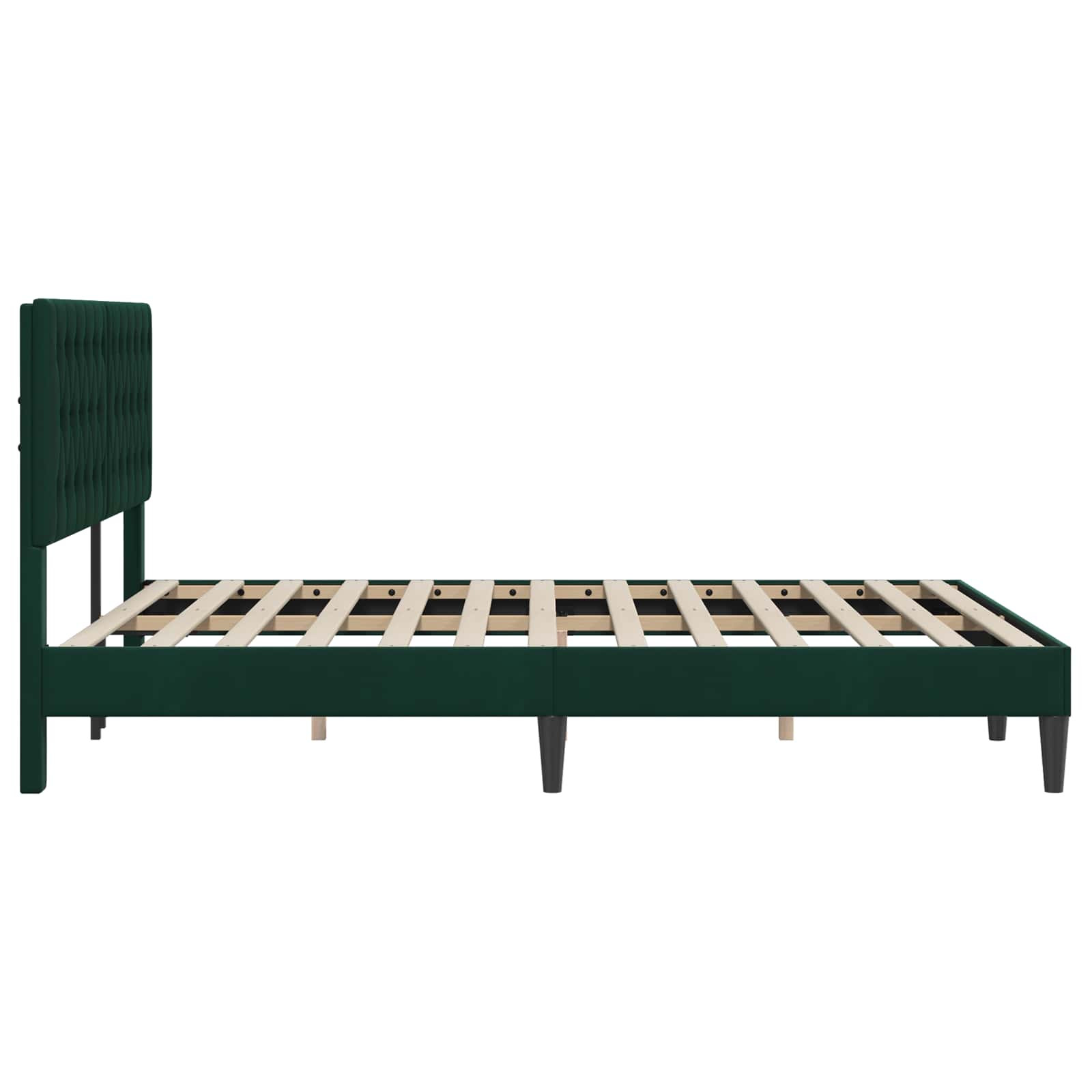 Krevetna konstrukcija Tamnozelena 120 x 190 cm Baršun