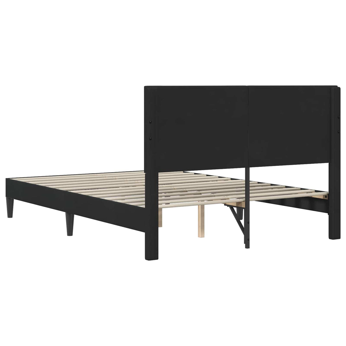 Krevetna konstrukcija s uzglavljem Crna 120 x 200 cm Baršun