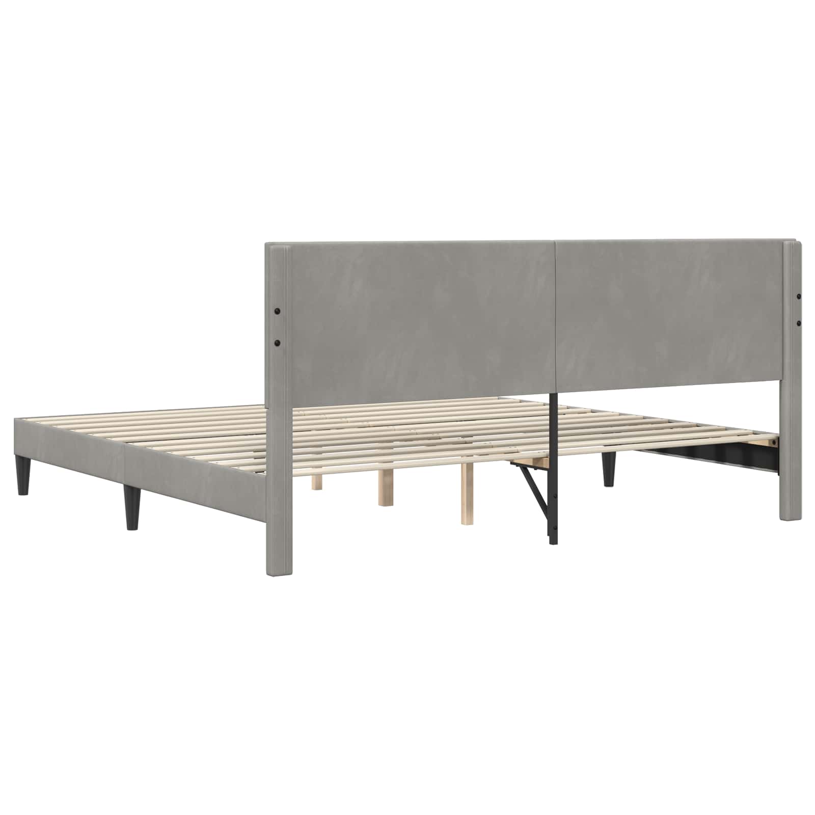 Krevetna konstrukcija Svjetlosiva 200 x 200 cm Baršun