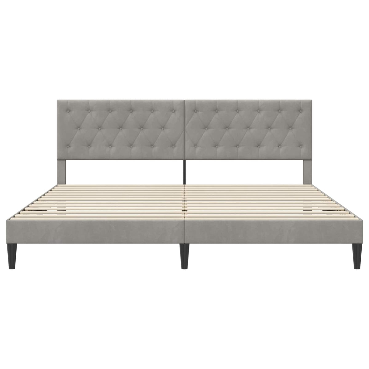 Krevetna konstrukcija Svjetlosiva 200 x 200 cm Baršun