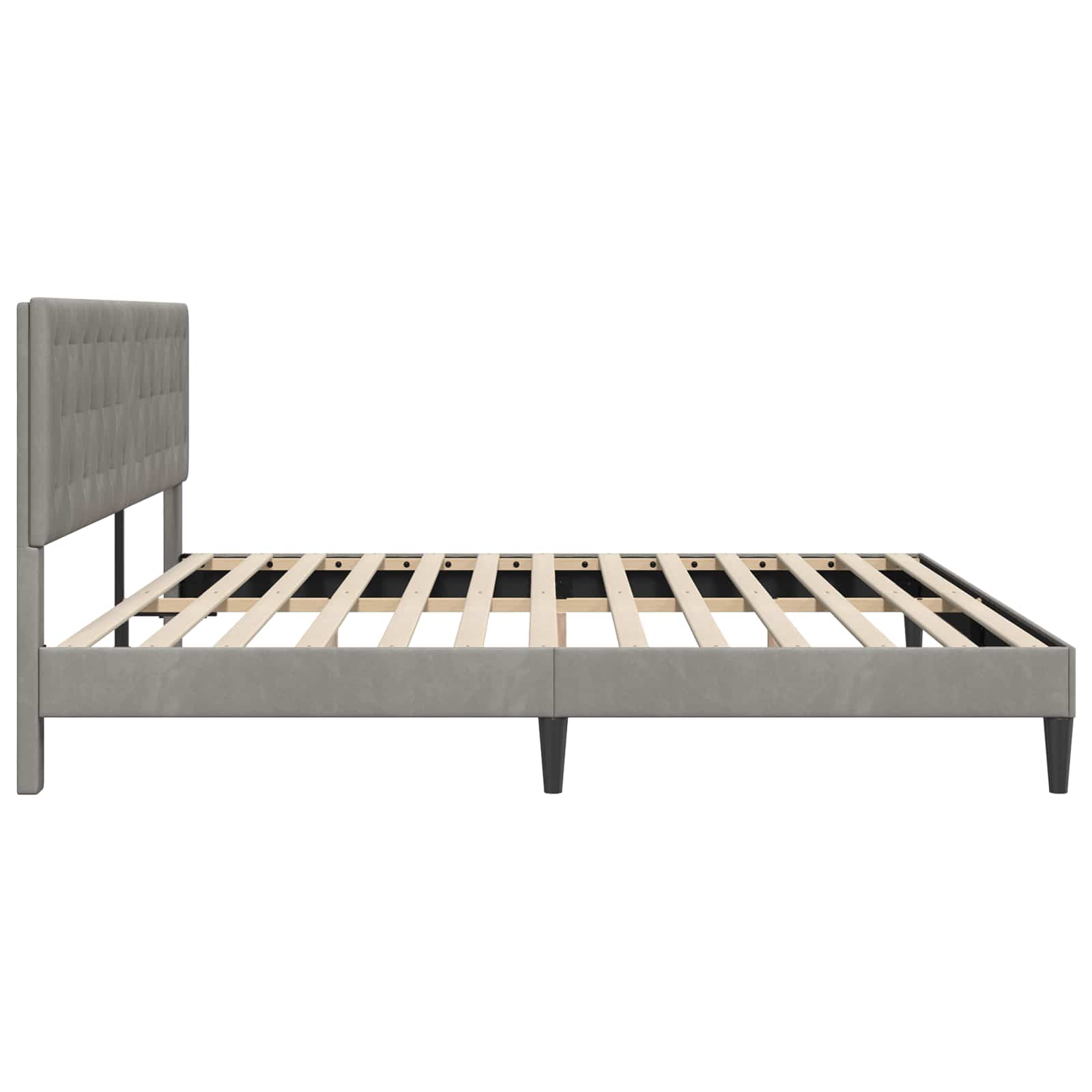 Krevetna konstrukcija Svjetlosiva 200 x 200 cm Baršun