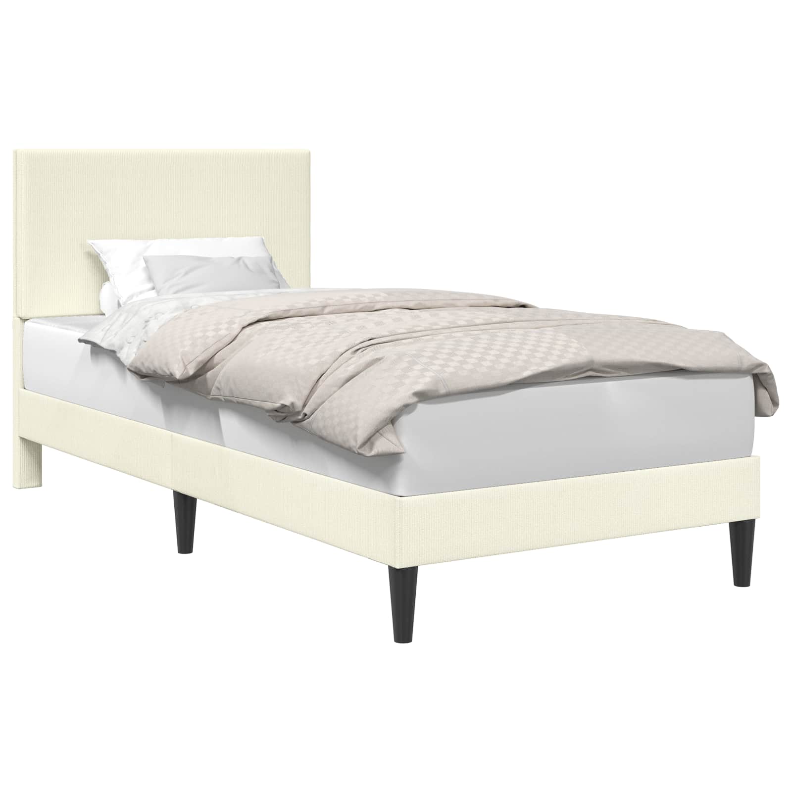 Krevetna konstrukcija Krem 90 x 200 cm Kordura tekstil