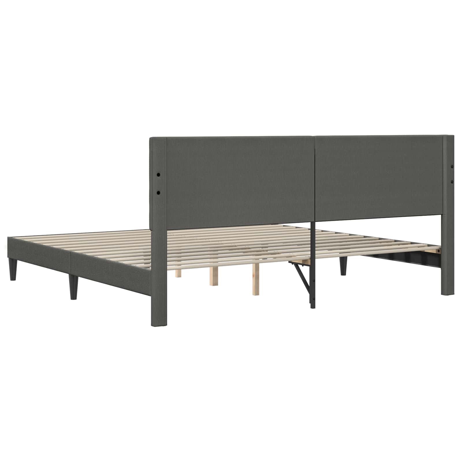Krevetna konstrukcija Tamnosiva 200 x 200 cm Kordura tekstil