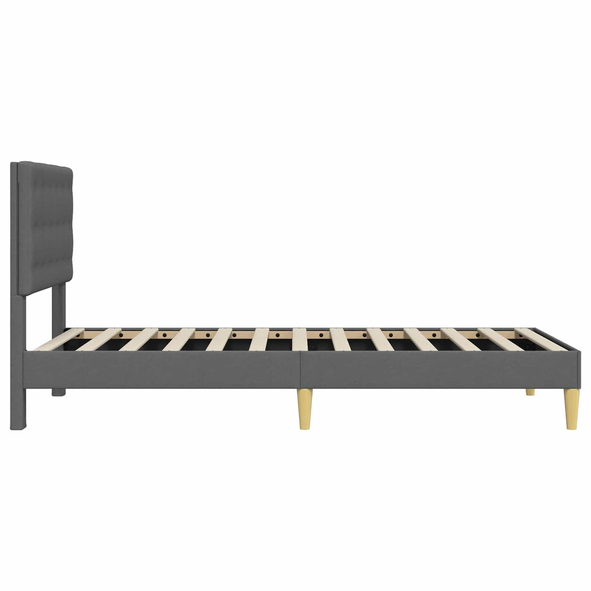 Krevetna konstrukcija Tamnosiva 80 x 200 cm Tkanina
