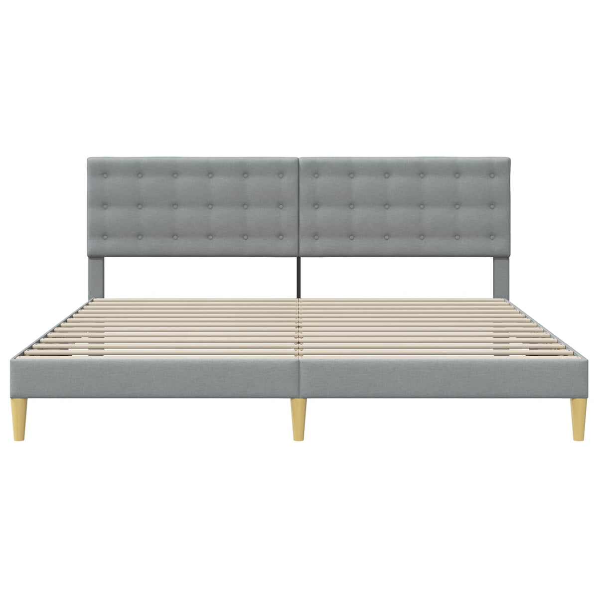 Krevetna konstrukcija Svjetlosiva 200 x 200 cm Tkanina