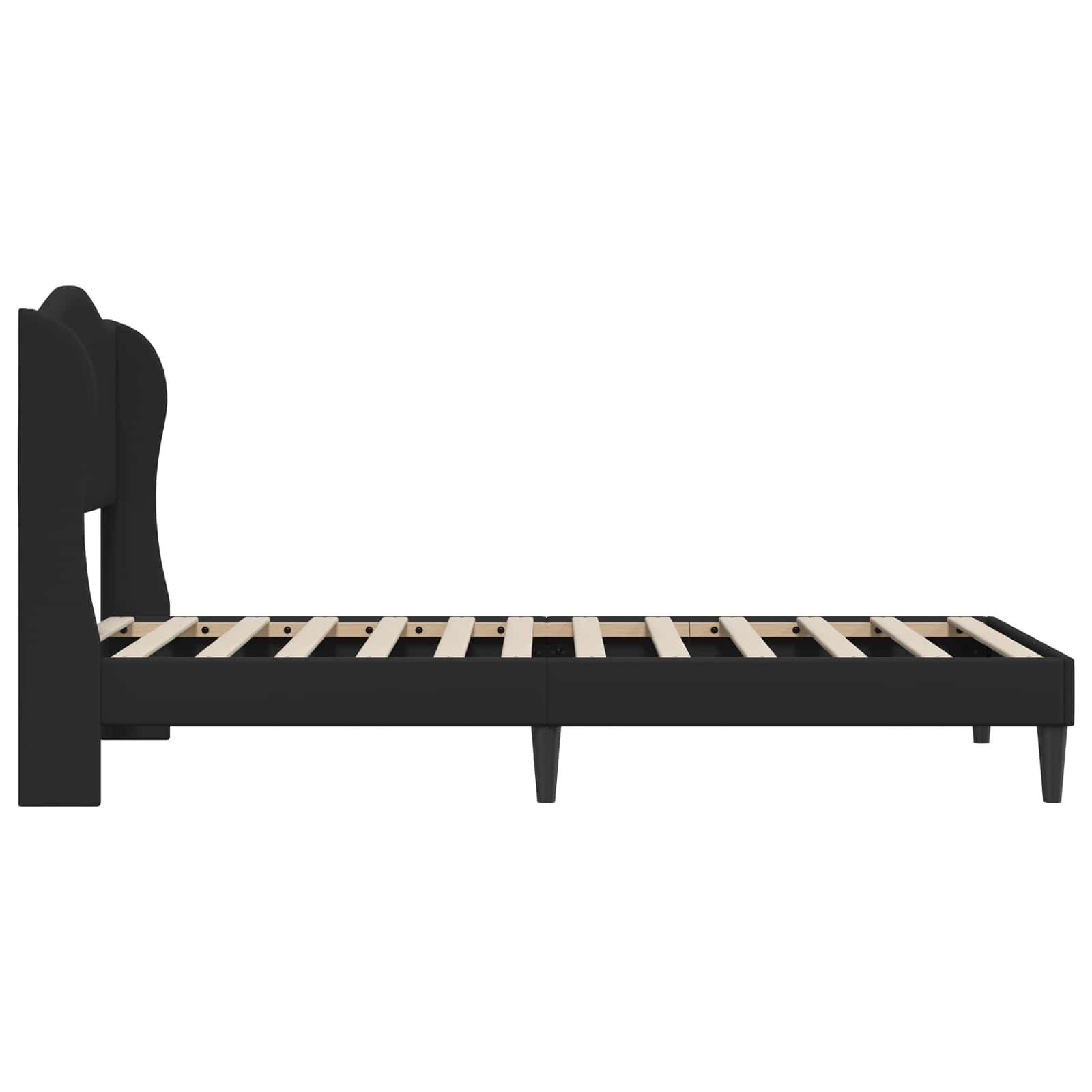 Krevetna konstrukcija Crna 100 x 200 cm Umjetna koža