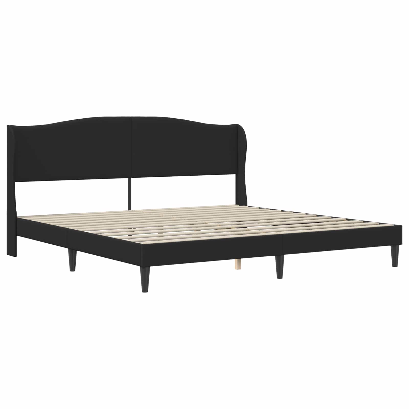 Krevetna konstrukcija Crna 200 x 200 cm Umjetna koža