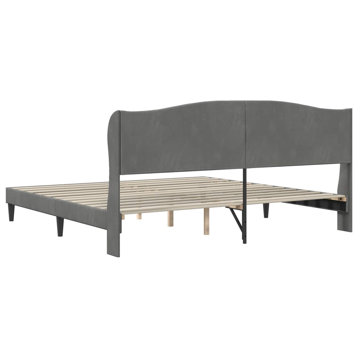 Krevetna konstrukcija Tamnosiva 200 x 200 cm Baršun