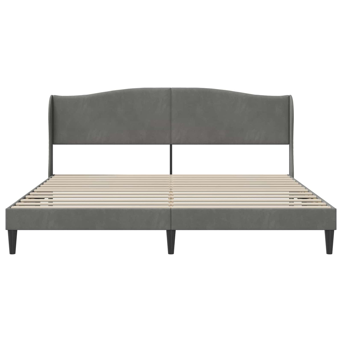 Krevetna konstrukcija Tamnosiva 200 x 200 cm Baršun