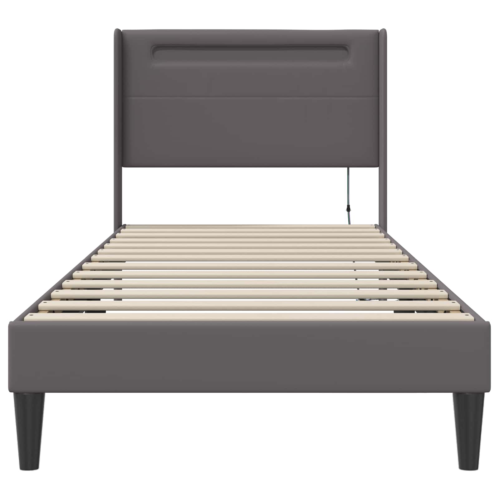 Krevetna konstrukcija Siva 80 x 200 cm Umjetna koža