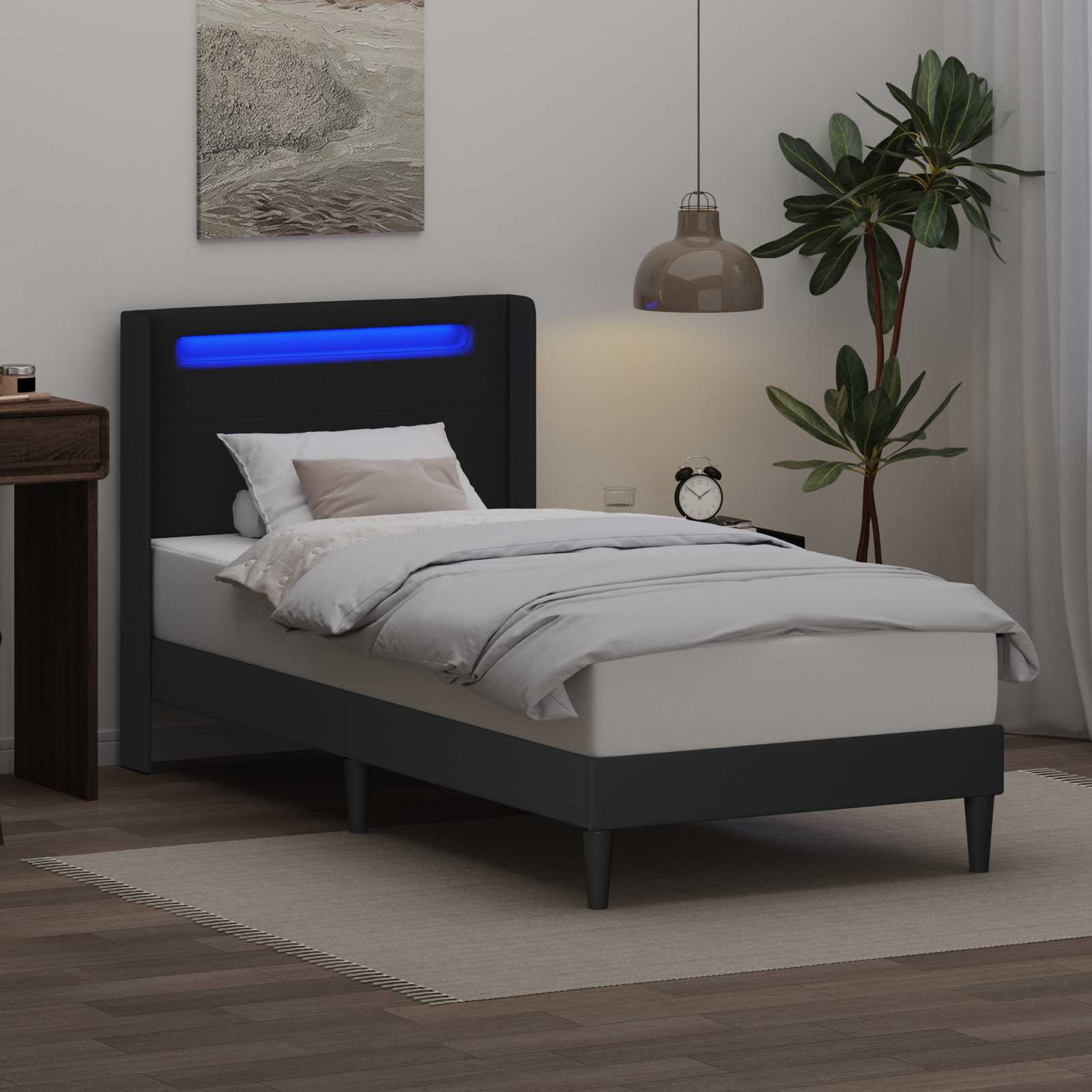 Krevetna konstrukcija Crna 80 x 200 cm Umjetna koža