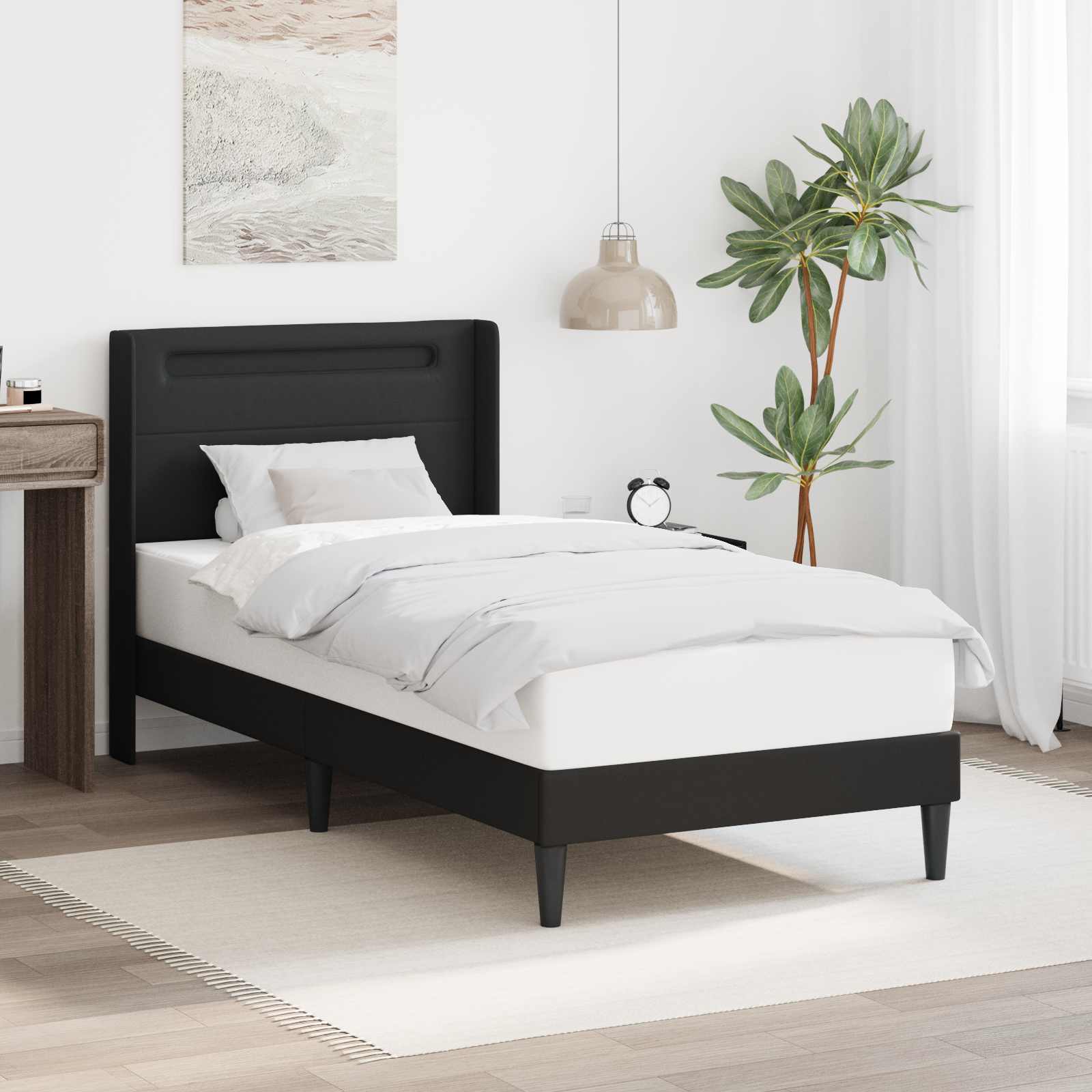 Krevetna konstrukcija Crna 80 x 200 cm Umjetna koža