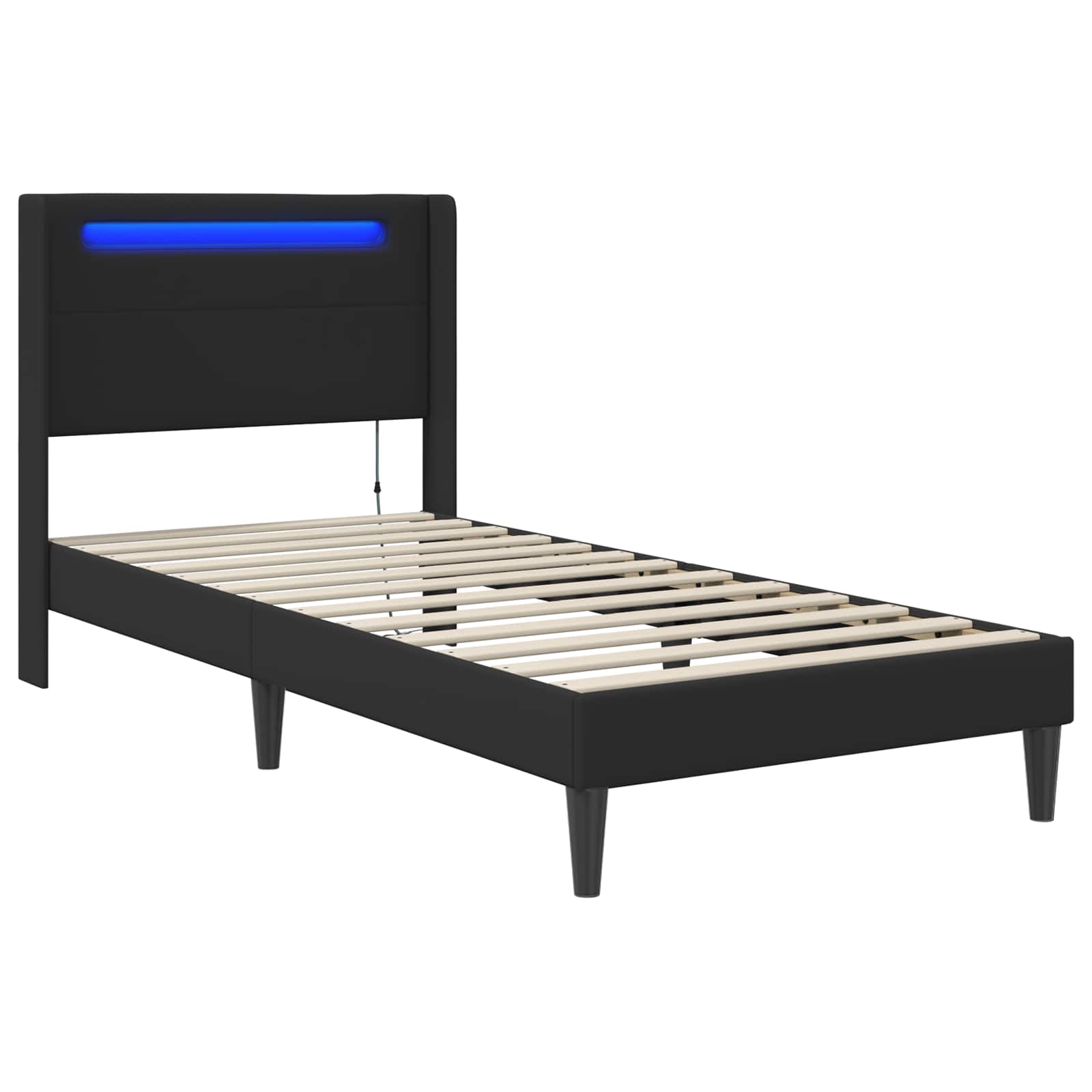 Krevetna konstrukcija Crna 80 x 200 cm Umjetna koža