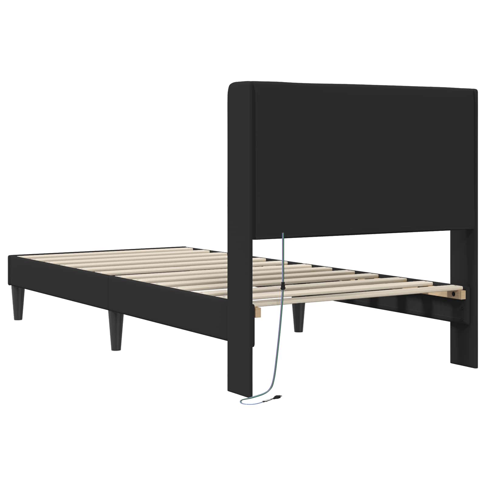 Krevetna konstrukcija Crna 80 x 200 cm Umjetna koža