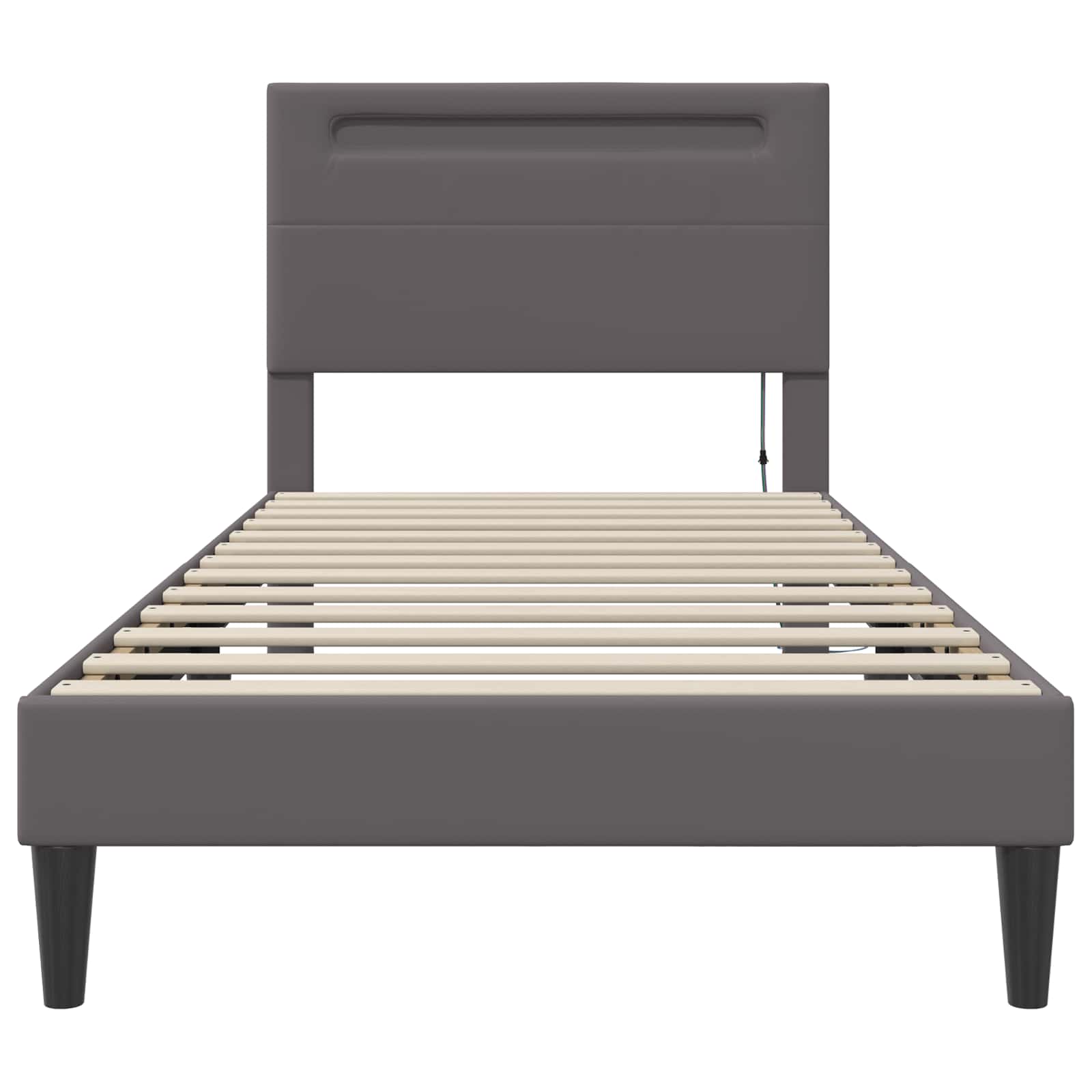 Krevetna konstrukcija Siva 80 x 200 cm Umjetna koža