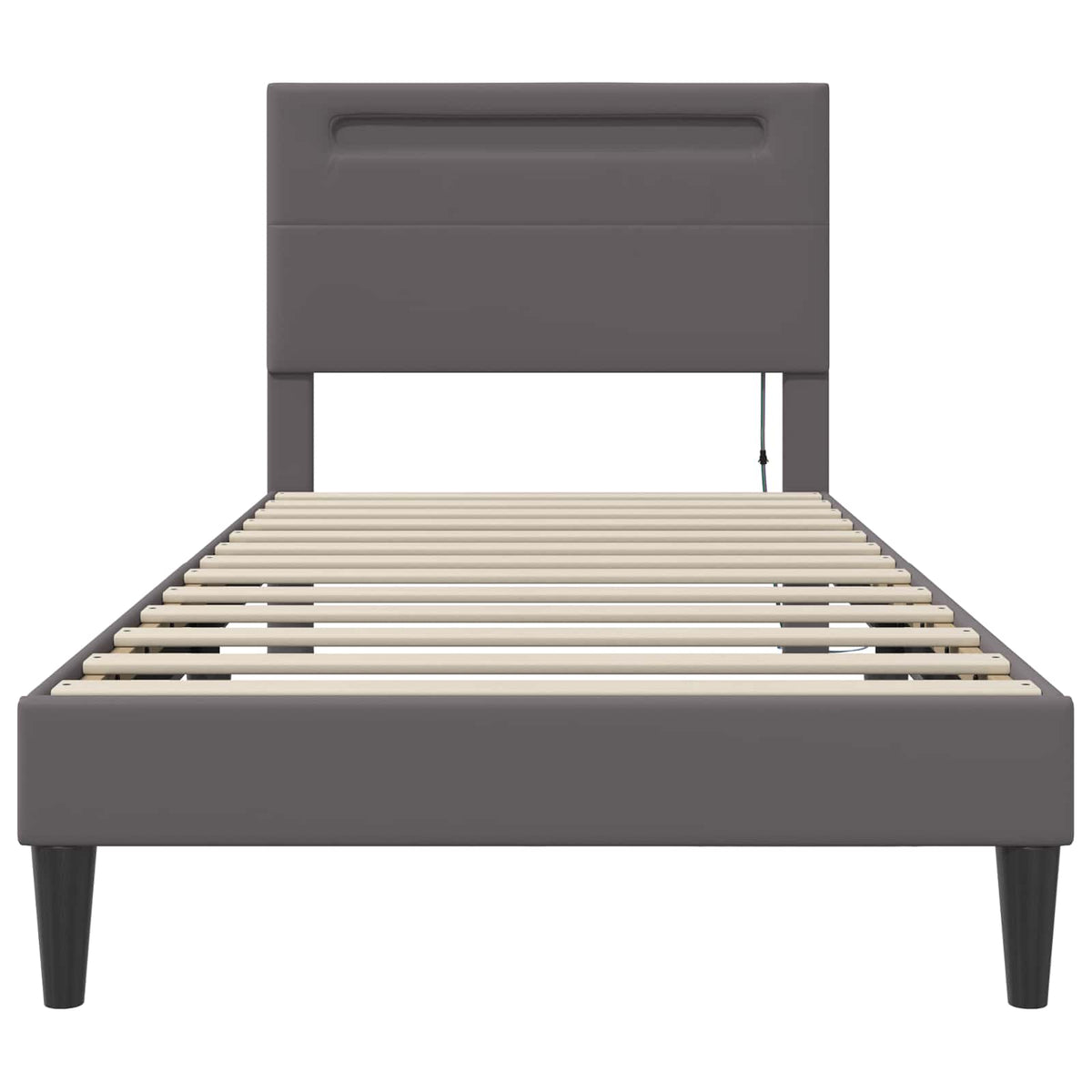 Krevetna konstrukcija Siva 80 x 200 cm Umjetna koža