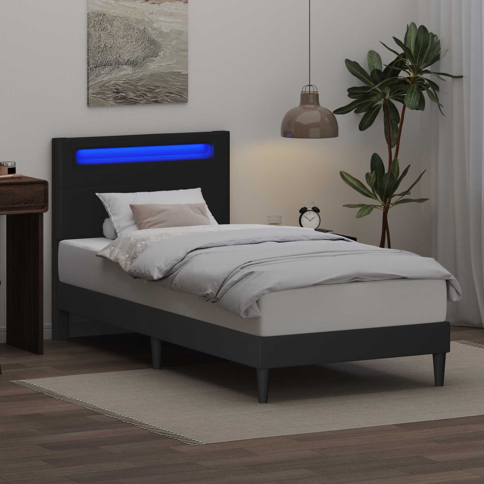 Krevetna konstrukcija Crna 80 x 200 cm Umjetna koža