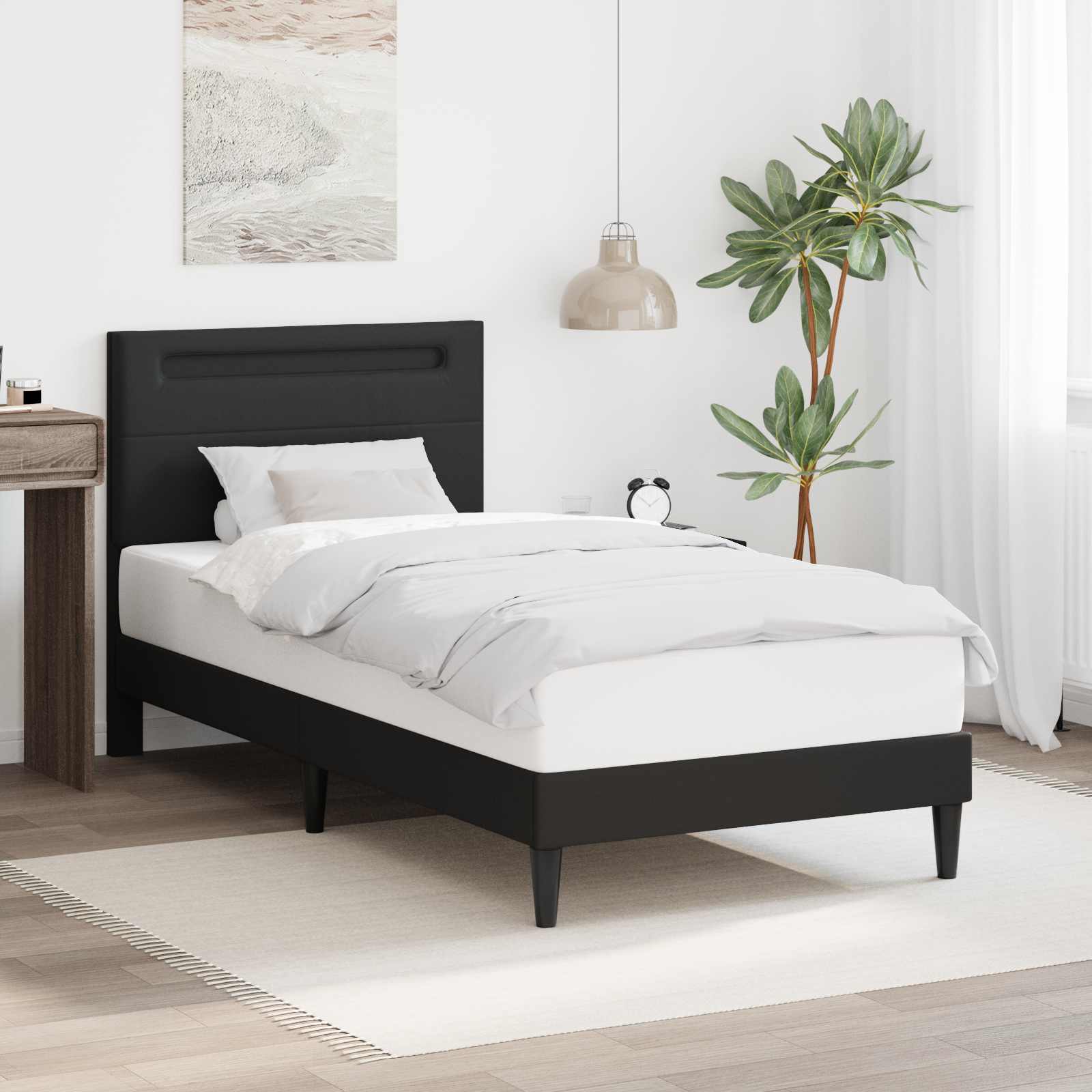Krevetna konstrukcija Crna 80 x 200 cm Umjetna koža