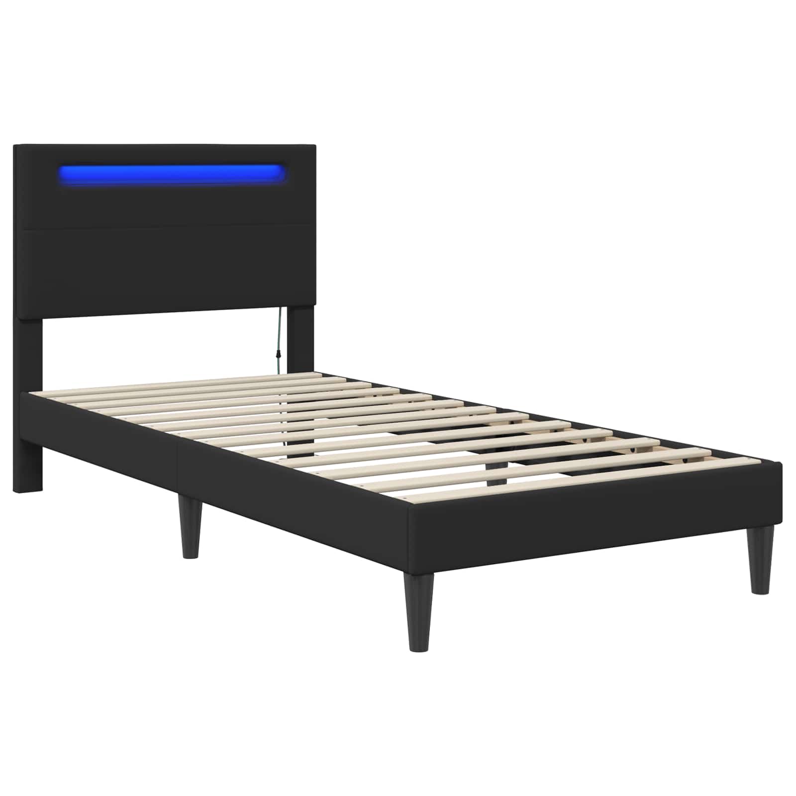 Krevetna konstrukcija Crna 80 x 200 cm Umjetna koža