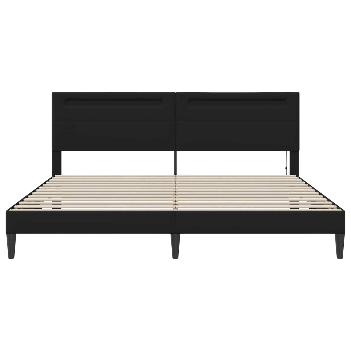 Krevetna konstrukcija Crna 200 x 200 cm Umjetna koža