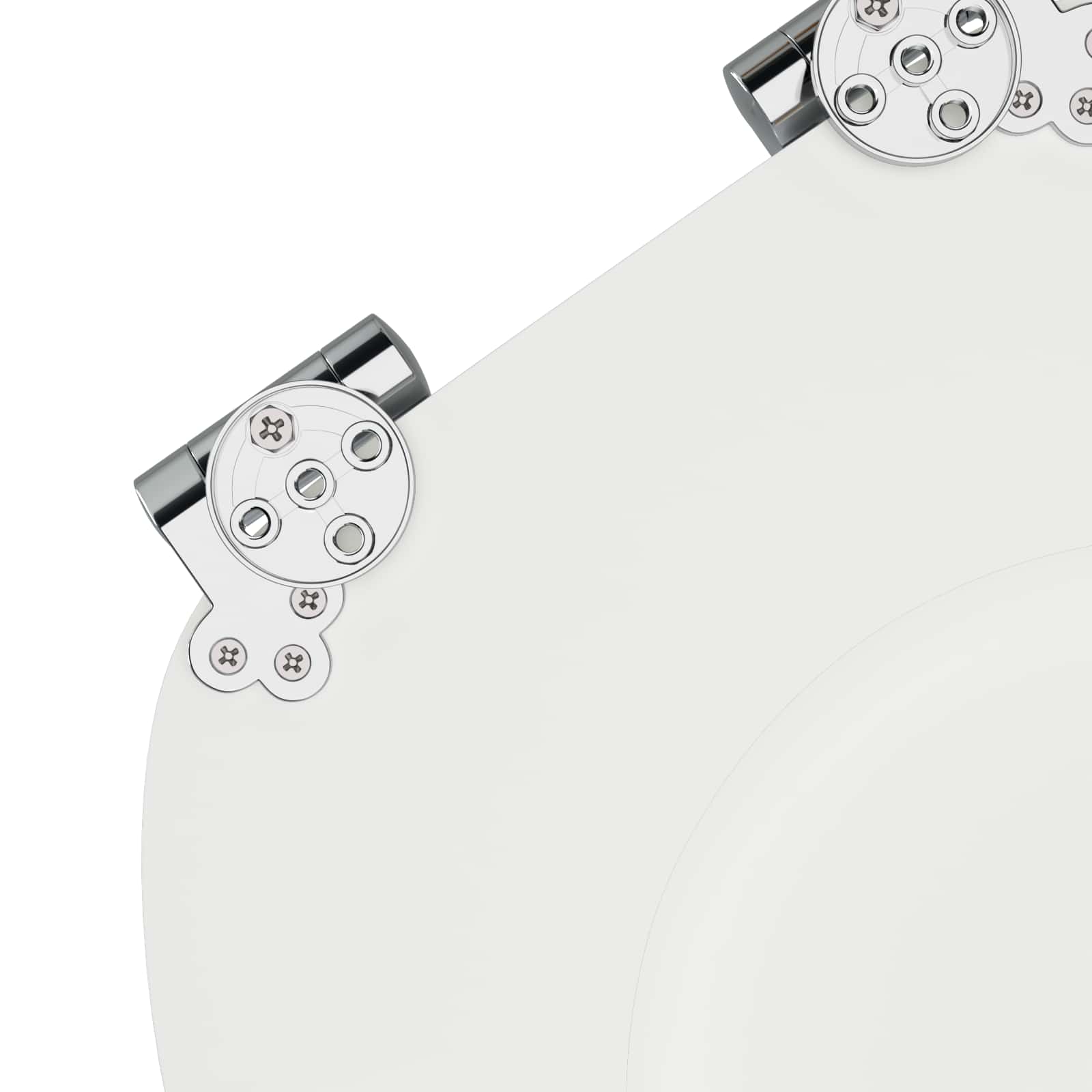 Toaletna sjedala s mekim zatvaranjem 2 pcs Bijeli 44 x 38 cm