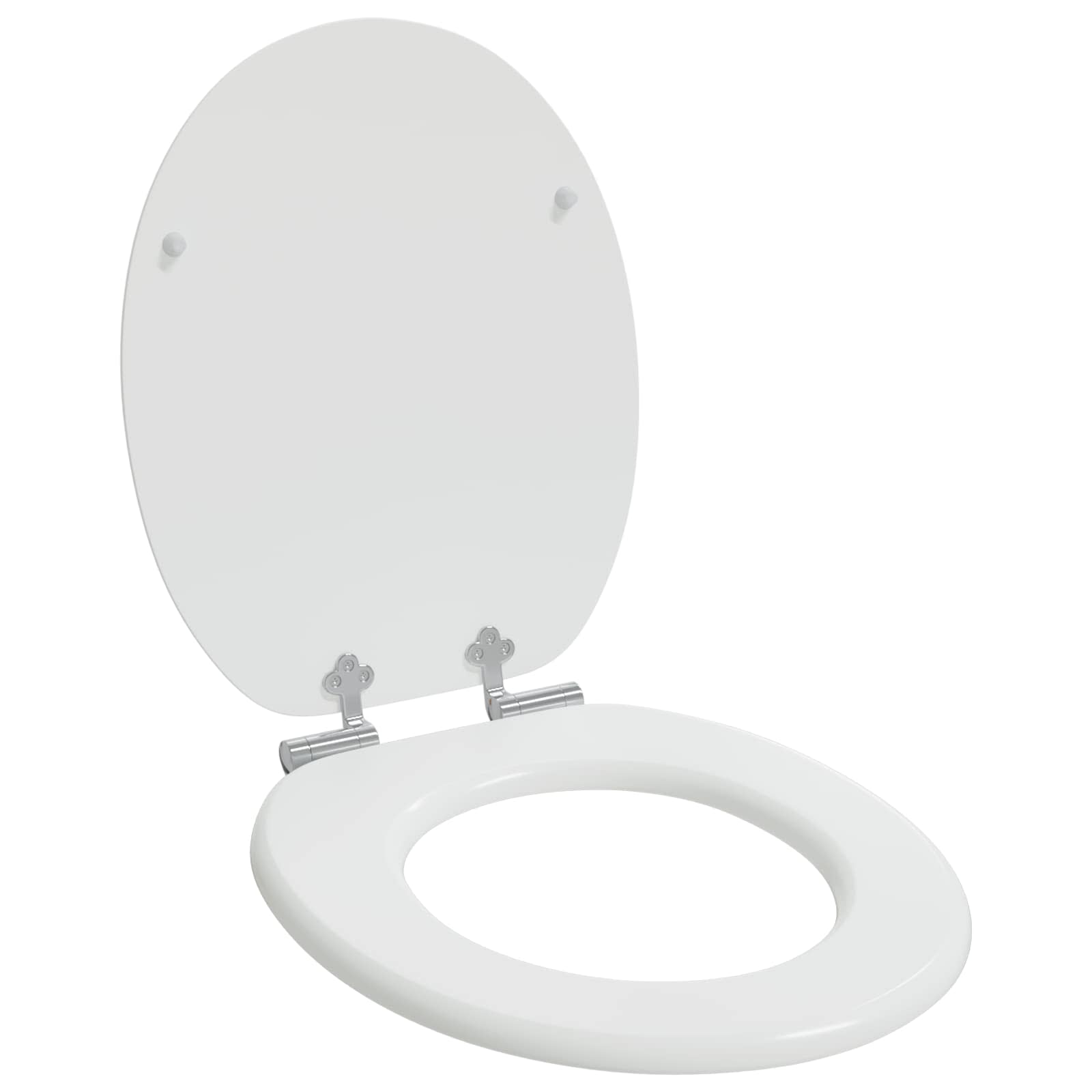 Toaletna sjedala s mekim zatvaranjem 2 pcs Bijeli 44 x 38 cm
