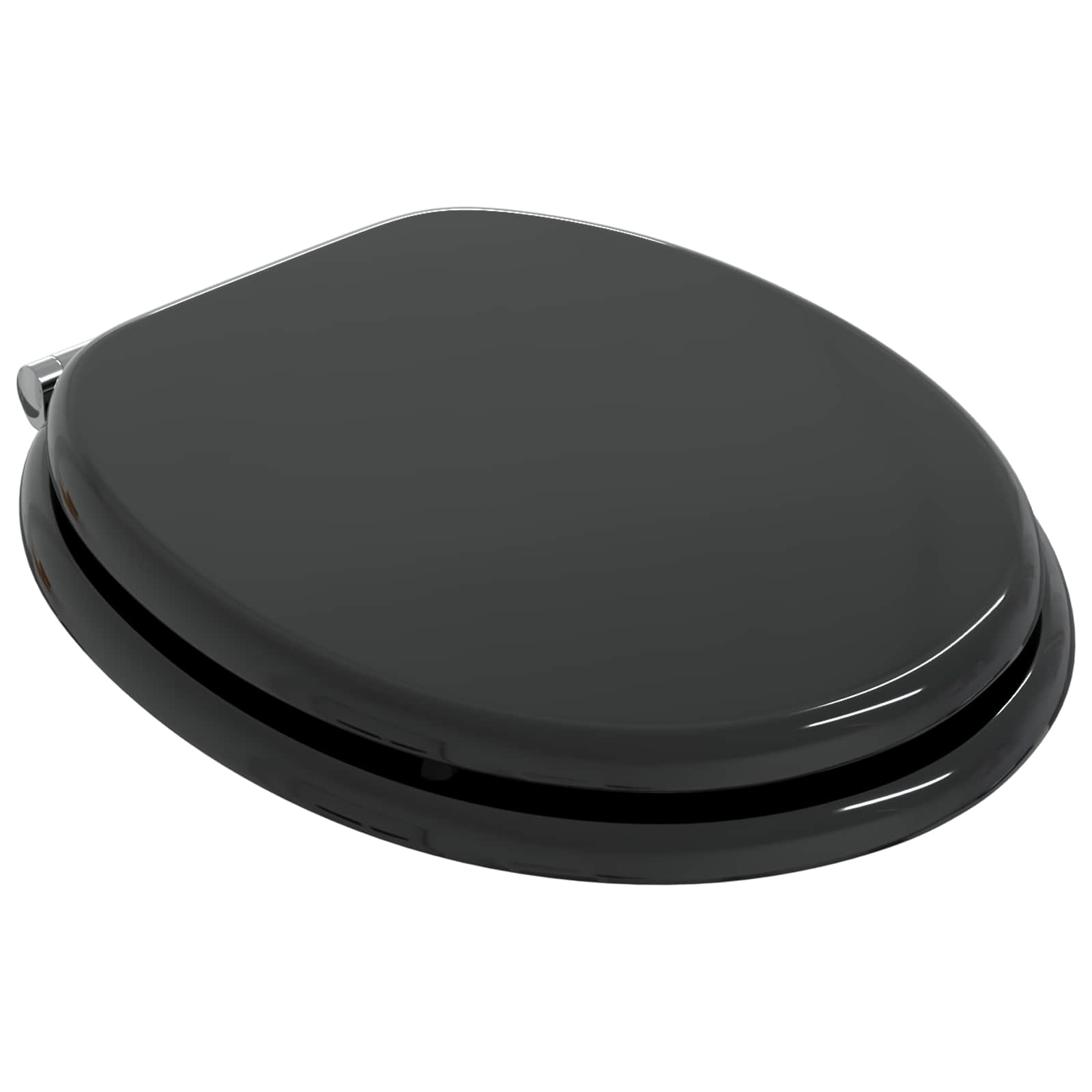 Toaletna sjedala s mekim zatvaranjem 2 pcs Crna 44 x 38 cm
