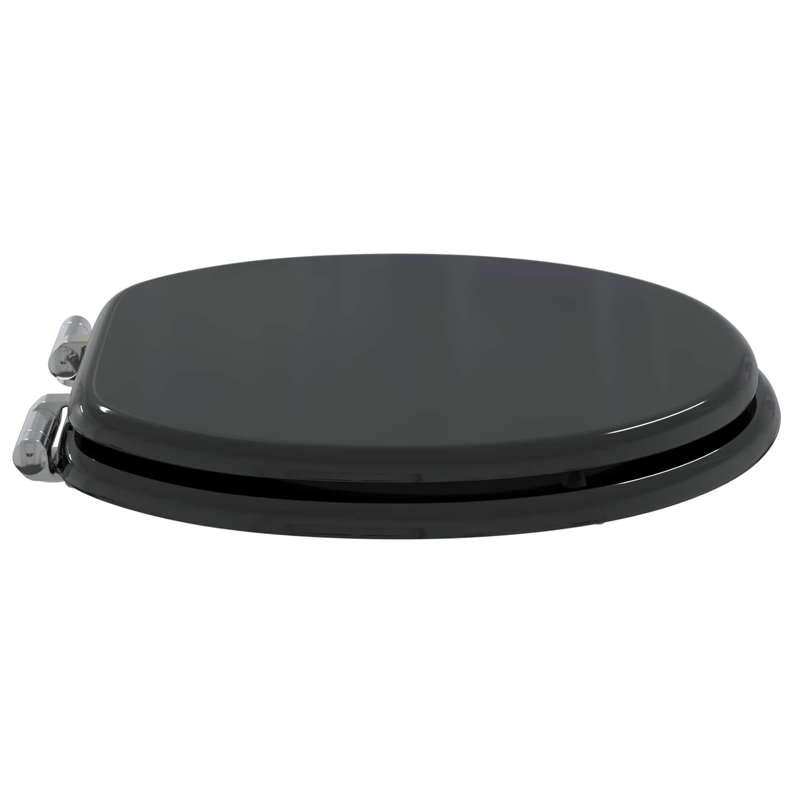 Toaletna sjedala s mekim zatvaranjem 2 pcs Crna 44 x 38 cm
