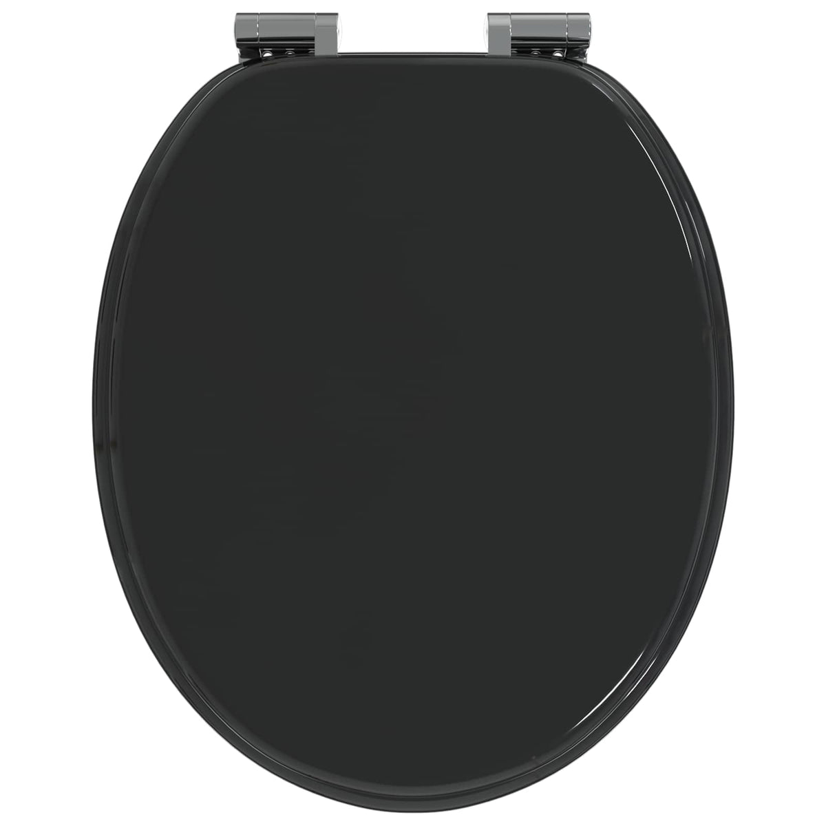 Toaletna sjedala s mekim zatvaranjem 2 pcs Crna 44 x 38 cm