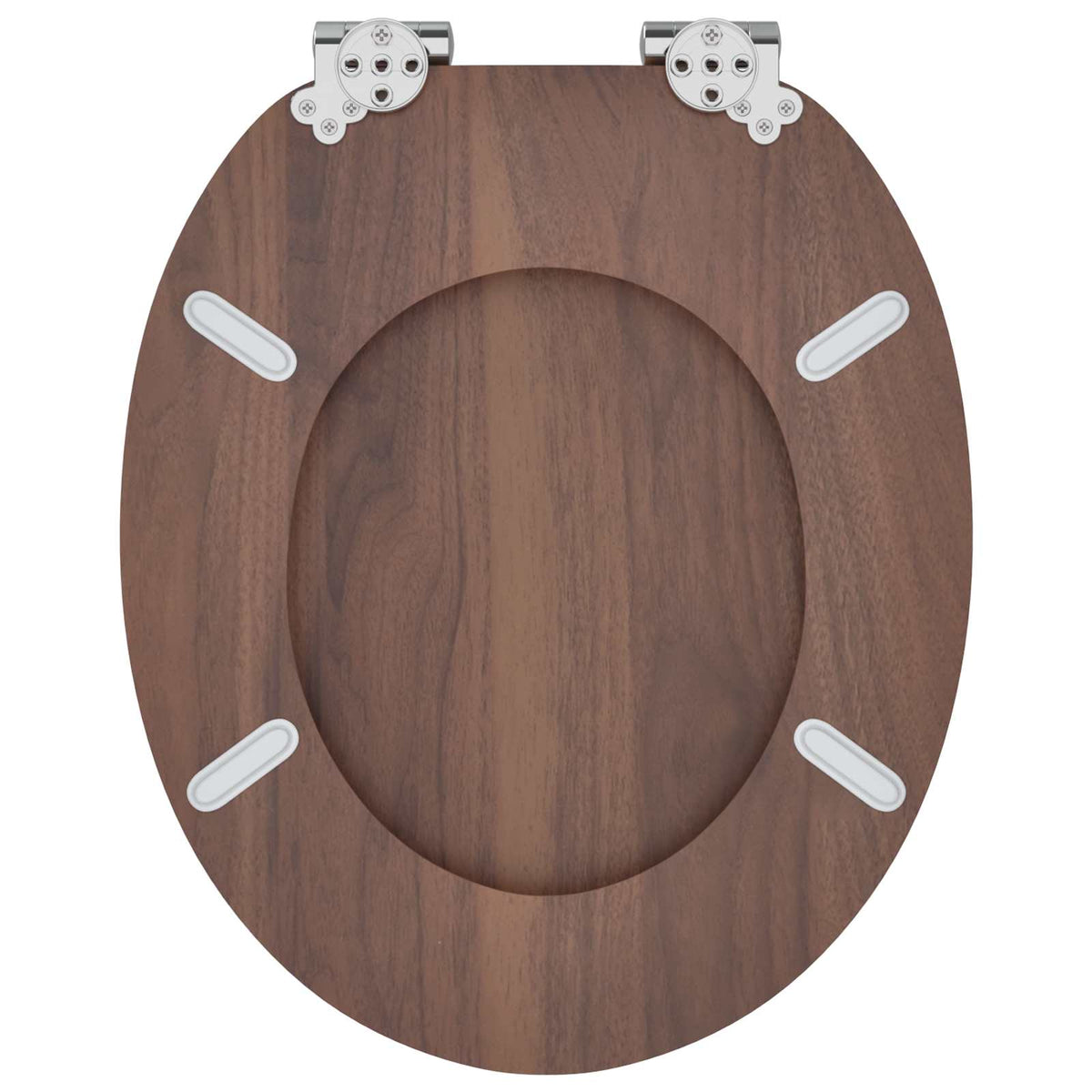 Toaletna sjedala s mekim zatvaranjem 2 pcs Smeđa 44 x 38 cm