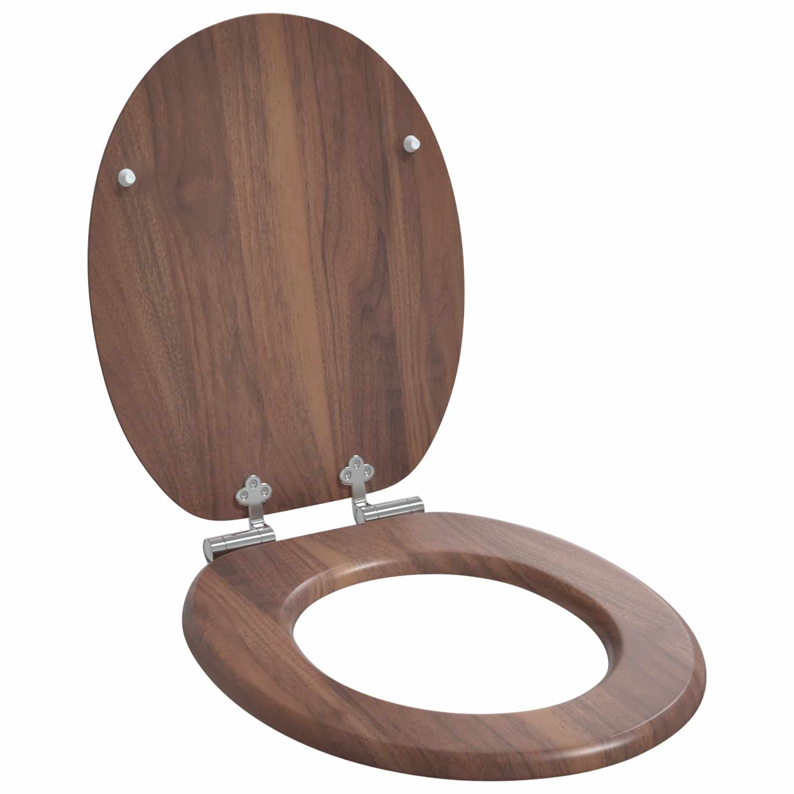 Toaletna sjedala s mekim zatvaranjem 2 pcs Smeđa 44 x 38 cm