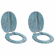 Toaletna sjedala s mekim zatvaranjem 2 pcs Plava 44 x 38 cm