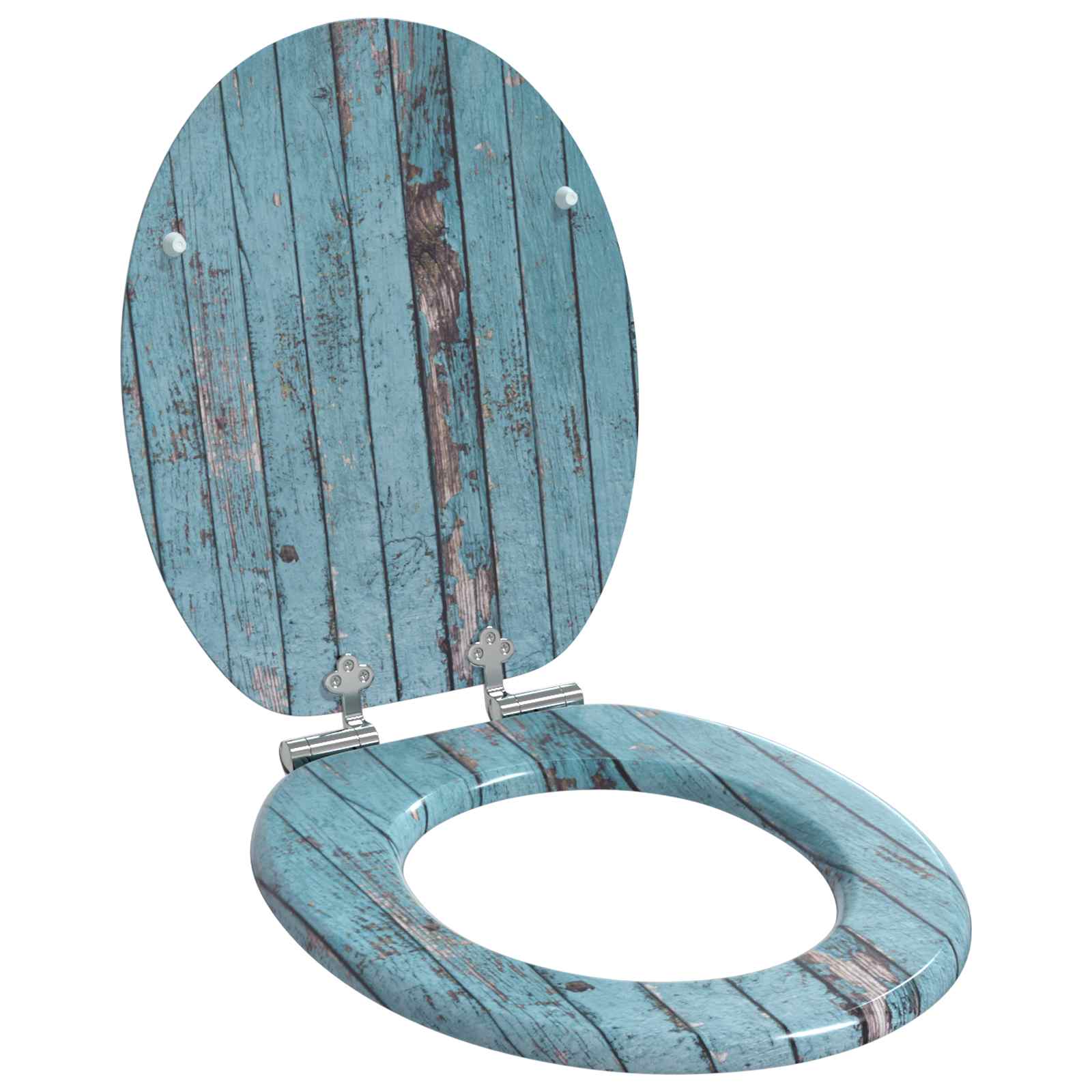 Toaletna sjedala s mekim zatvaranjem 2 pcs Plava 44 x 38 cm