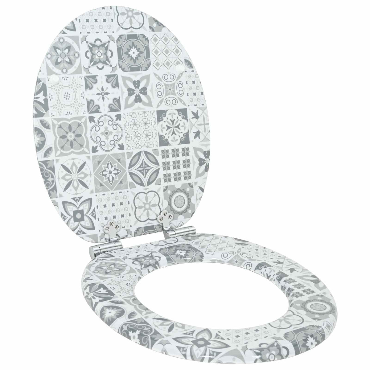 Toaletna sjedala s mekim zatvaranjem 2 pcs 44 x 38 cm MDF ploča