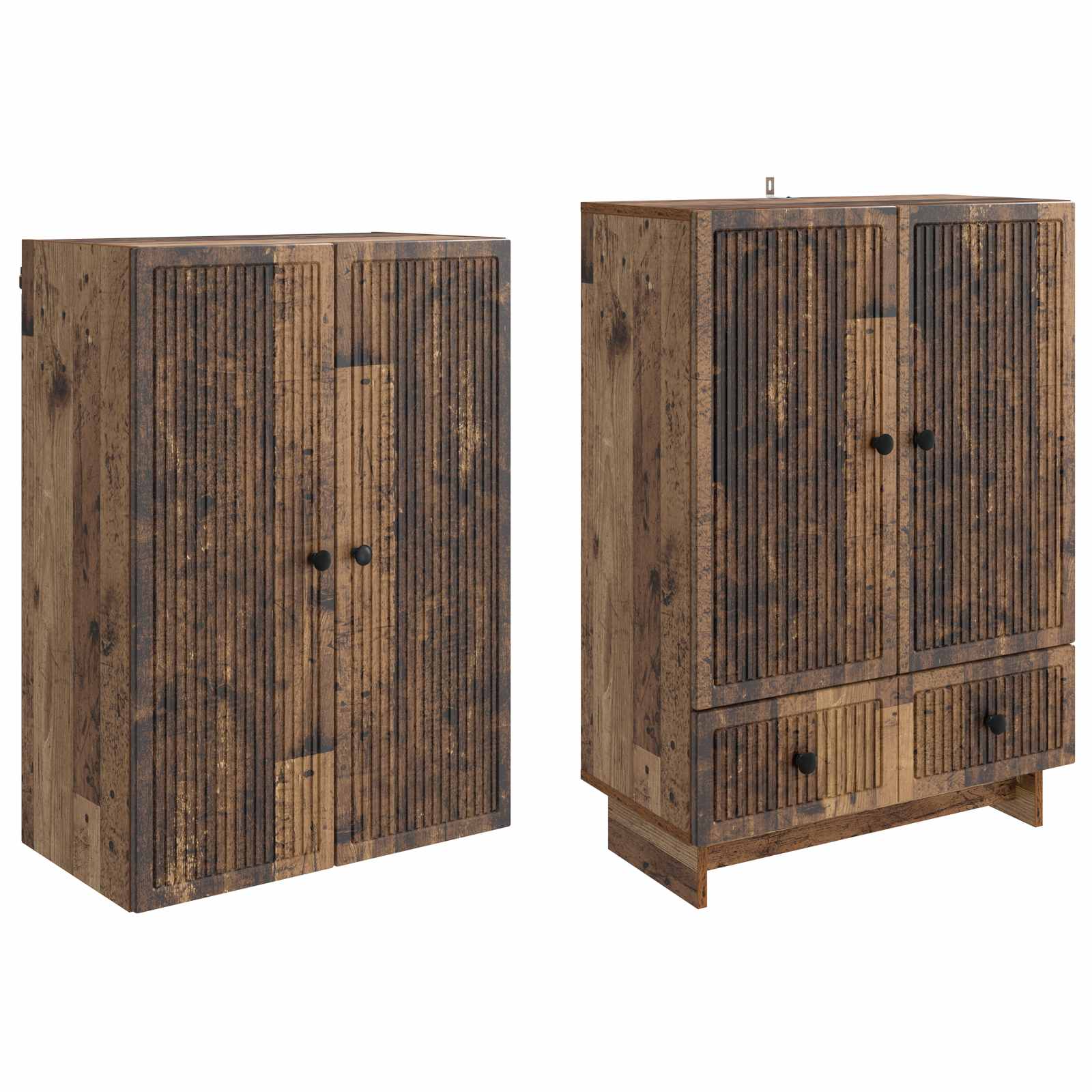 Set ormara 2 pcs Staro drvo 66 x 34,5 x 95 cm Konstruirano drvo