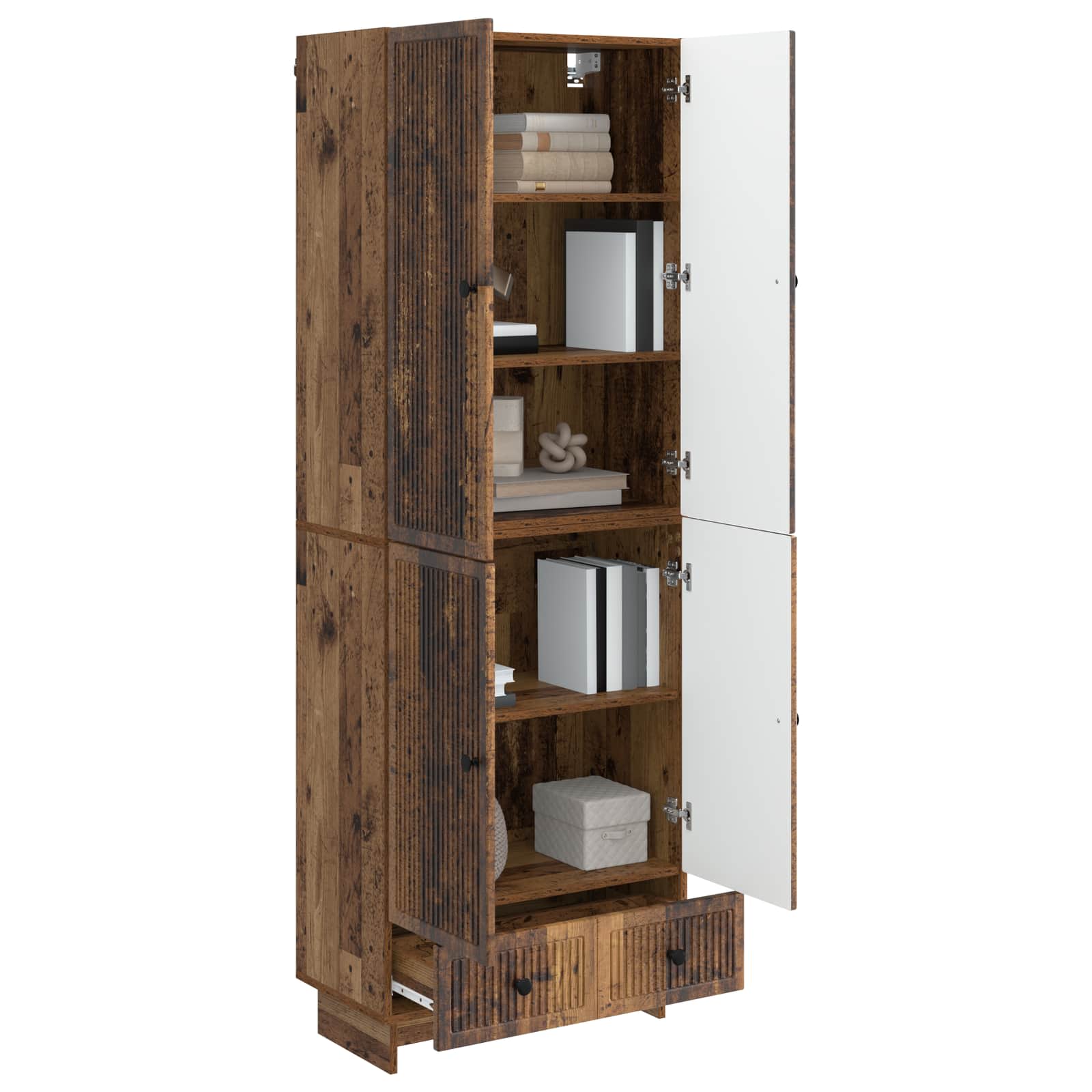 Set ormara 2 pcs Staro drvo 66 x 34,5 x 95 cm Konstruirano drvo