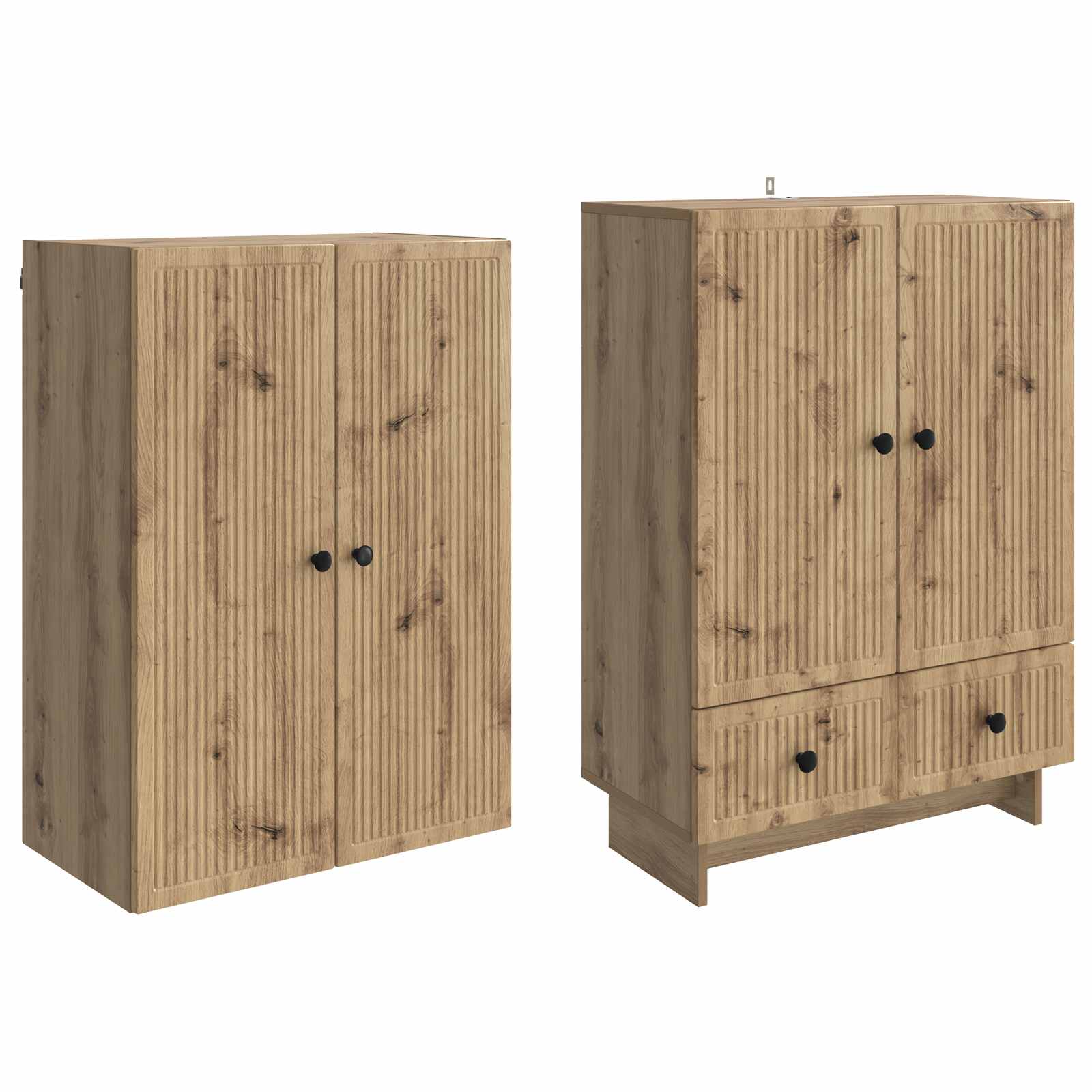 Set ormara 2 pcs Hrast artisan 66 x 34,5 x 95 cm