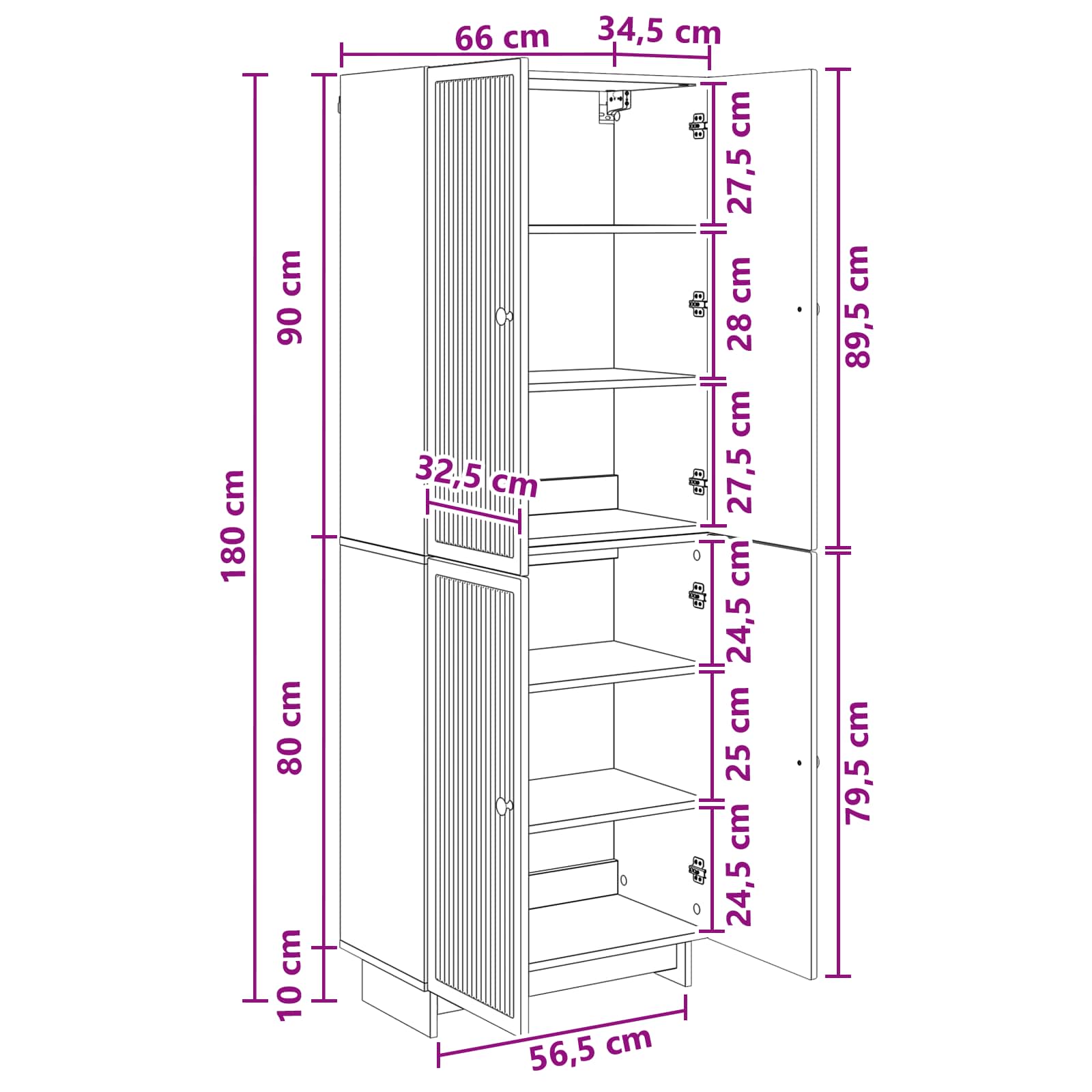 Set ormara 2 pcs Hrast sonoma 66 x 34,5 x 90 cm