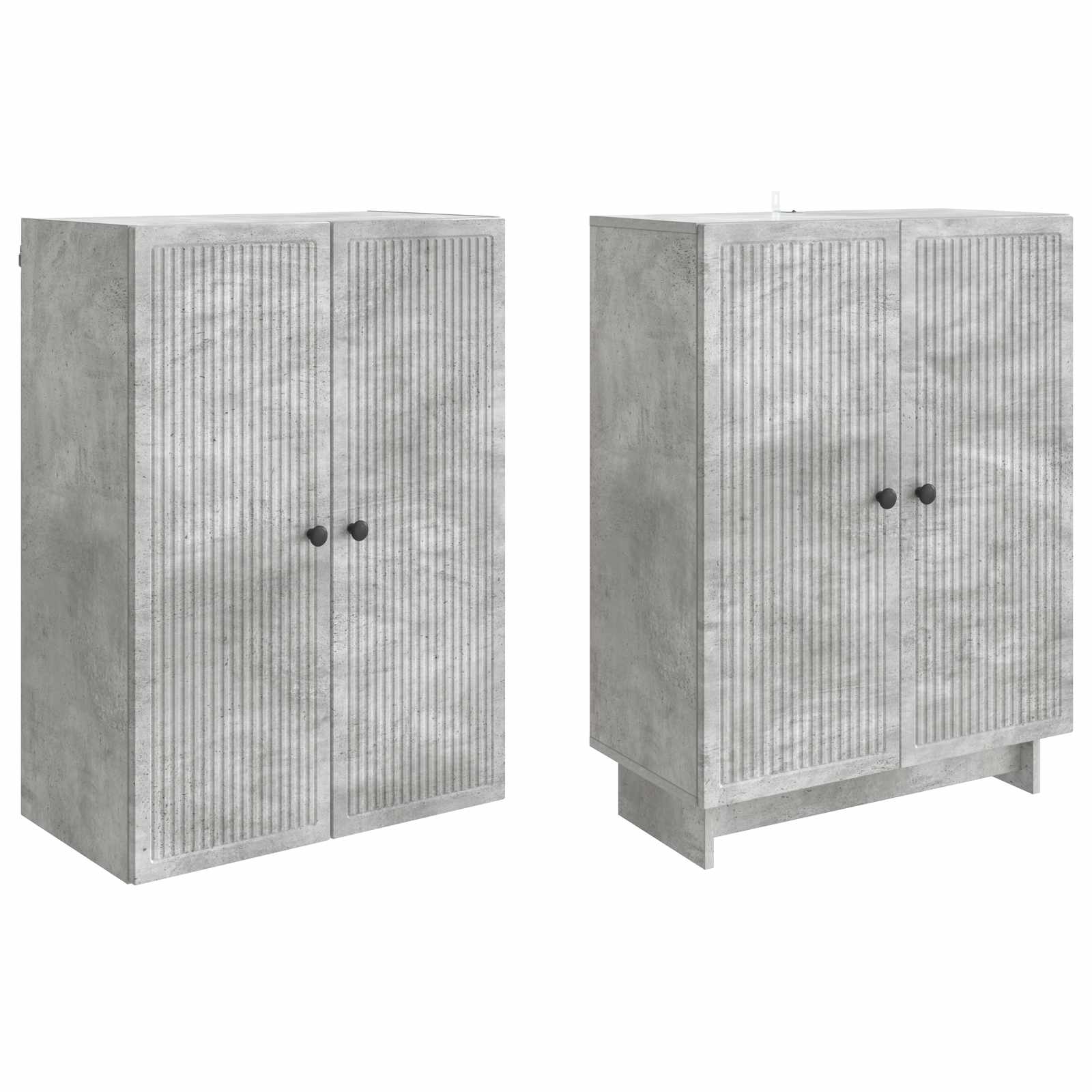 Set ormara 2 pcs Betonska siva 66 x 34,5 x 90 cm