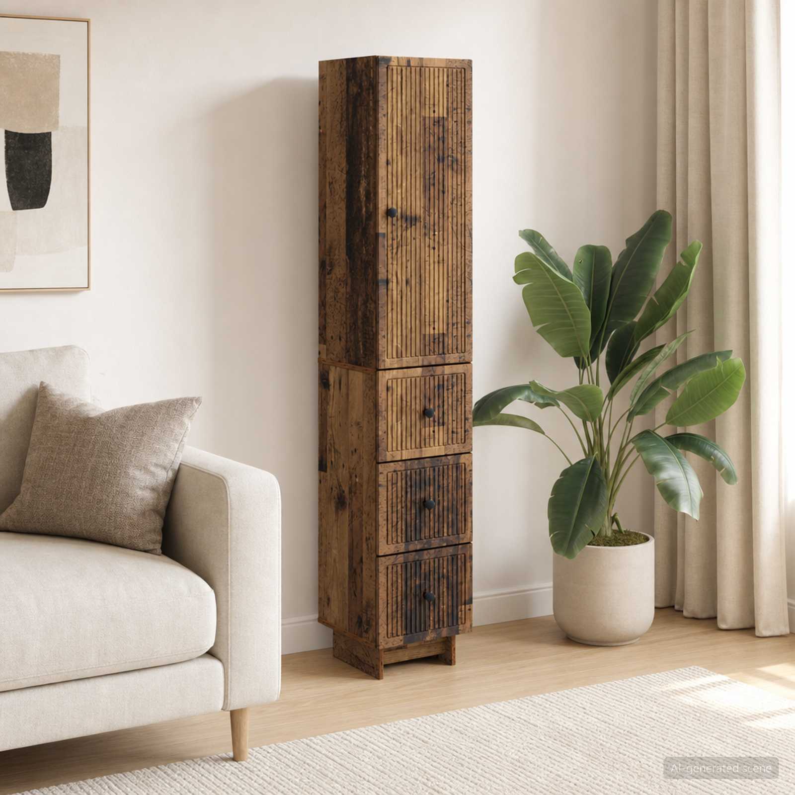 Set ormara 2 pcs Staro drvo 33 x 34,5 x 90 cm Konstruirano drvo
