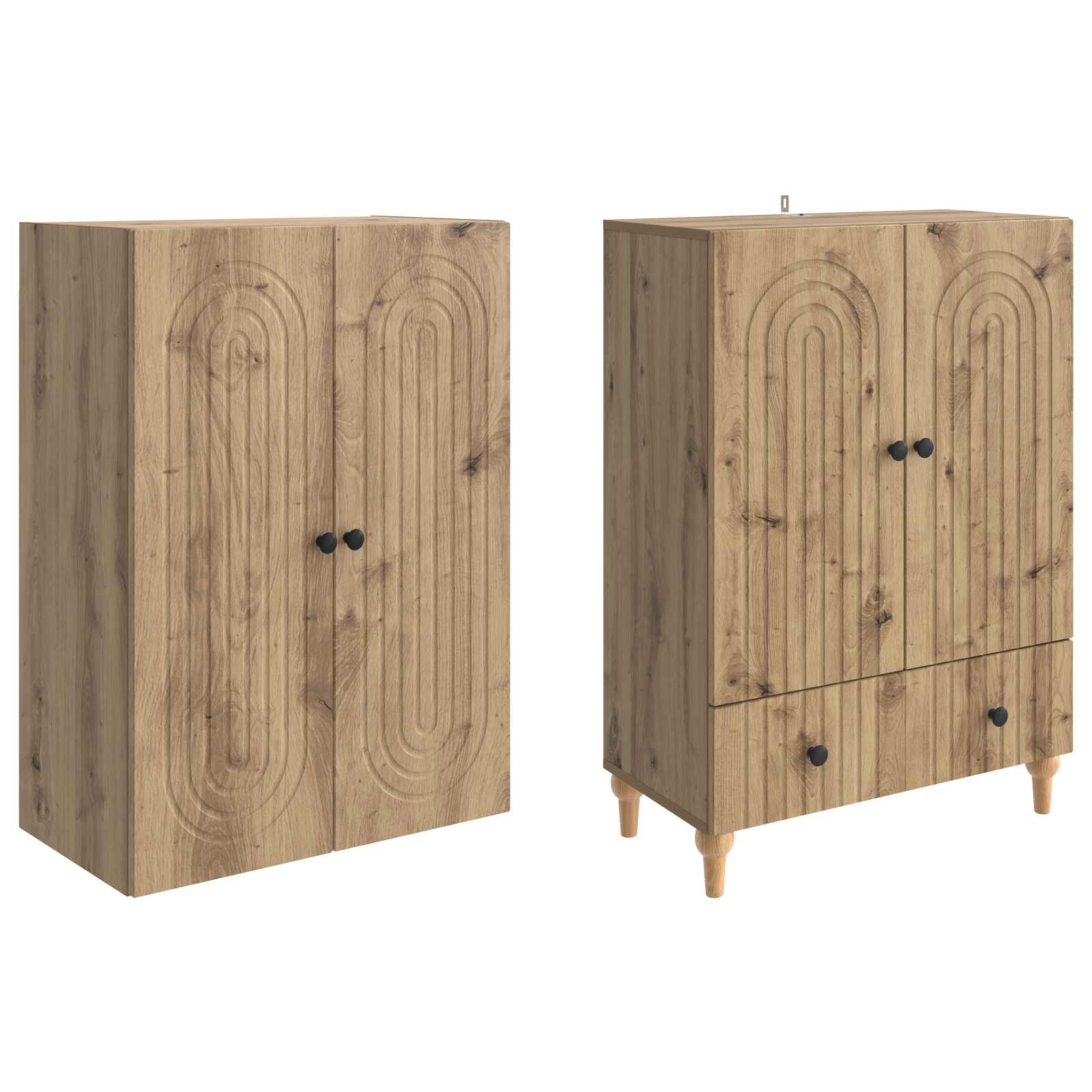 Set ormara 2 pcs 66 x 34,5 x 95 cm Konstruirano drvo