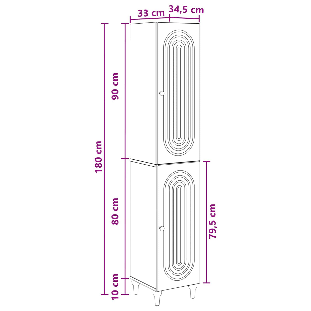 Set ormara 2 pcs Bijela visokog sjaja Konstruirano drvo
